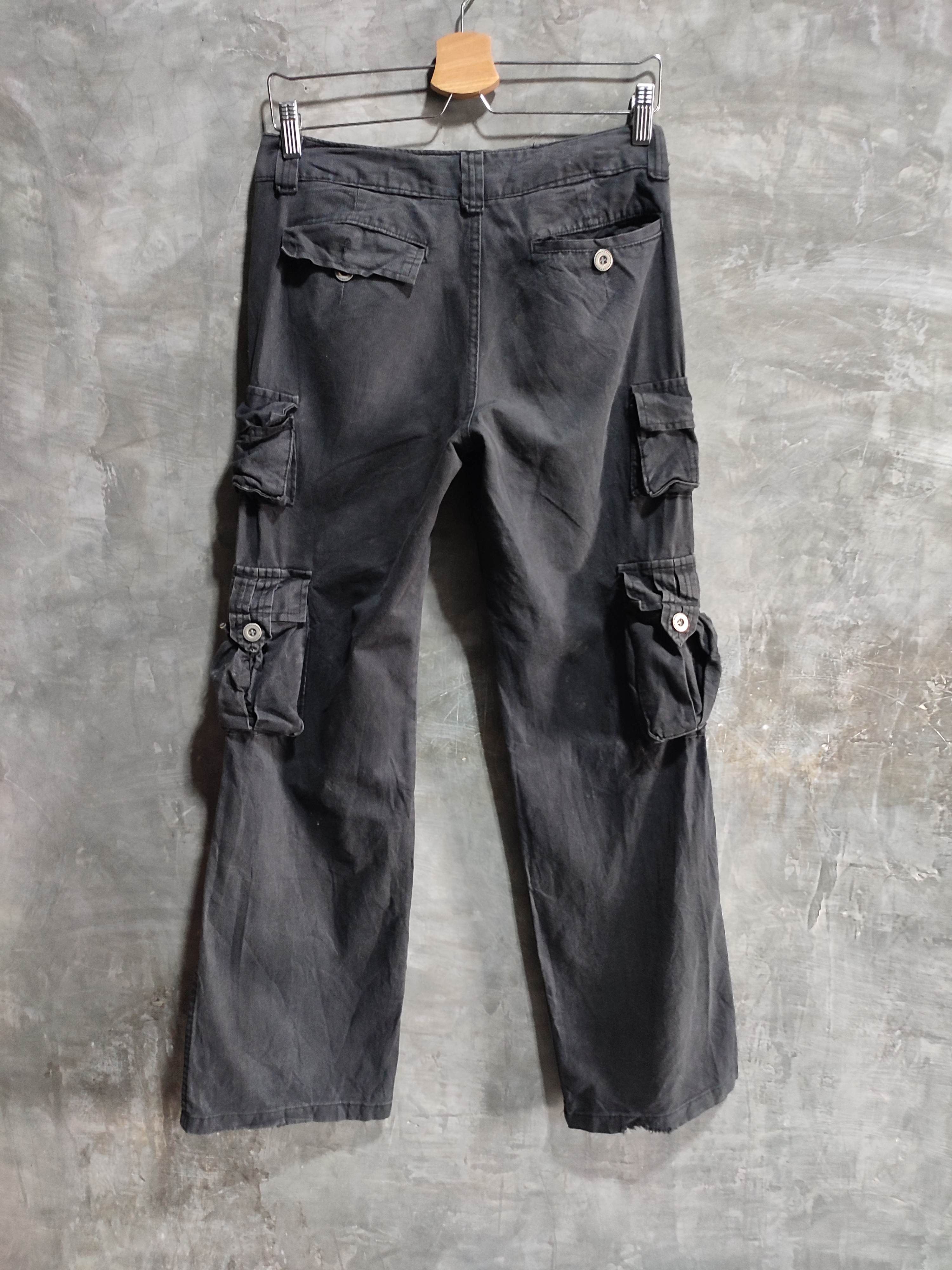 Designer 🔥Valley black wash Cargo 3D Multipocket Low rise Pants Size US 29 - 6 Thumbnail