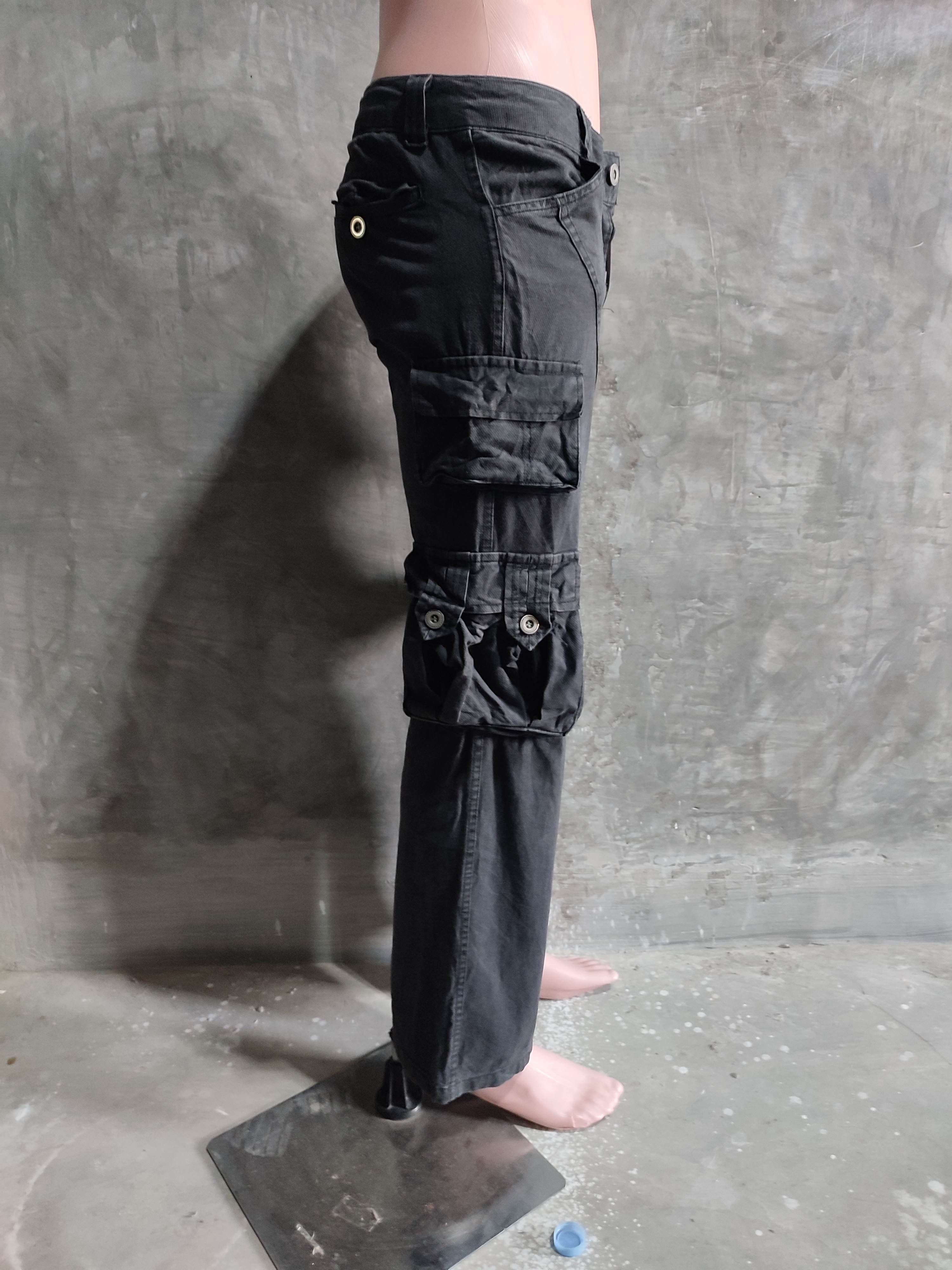 Designer 🔥Valley black wash Cargo 3D Multipocket Low rise Pants Size US 29 - 12 Thumbnail