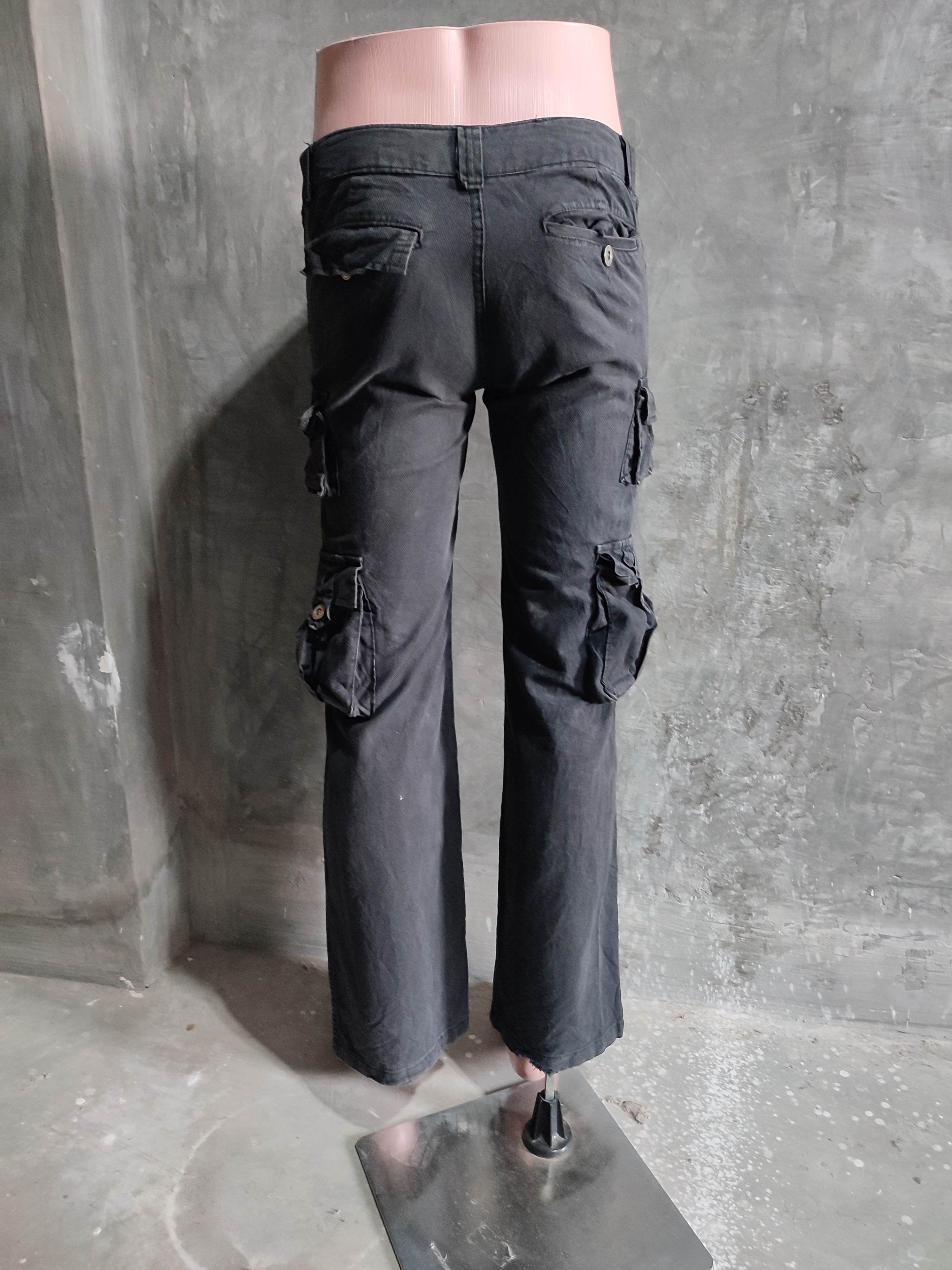 Designer 🔥Valley black wash Cargo 3D Multipocket Low rise Pants Size US 29 - 15 Thumbnail