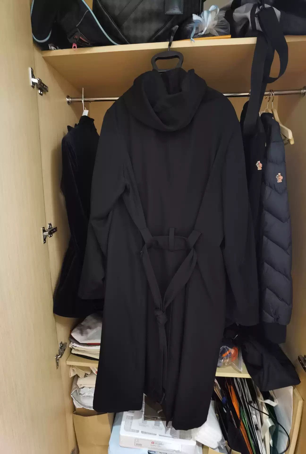 Yohji Yamamoto Yohji Yamamoto Wool Belt Coat Size US L / EU 52-54 / 3 - 3 Thumbnail