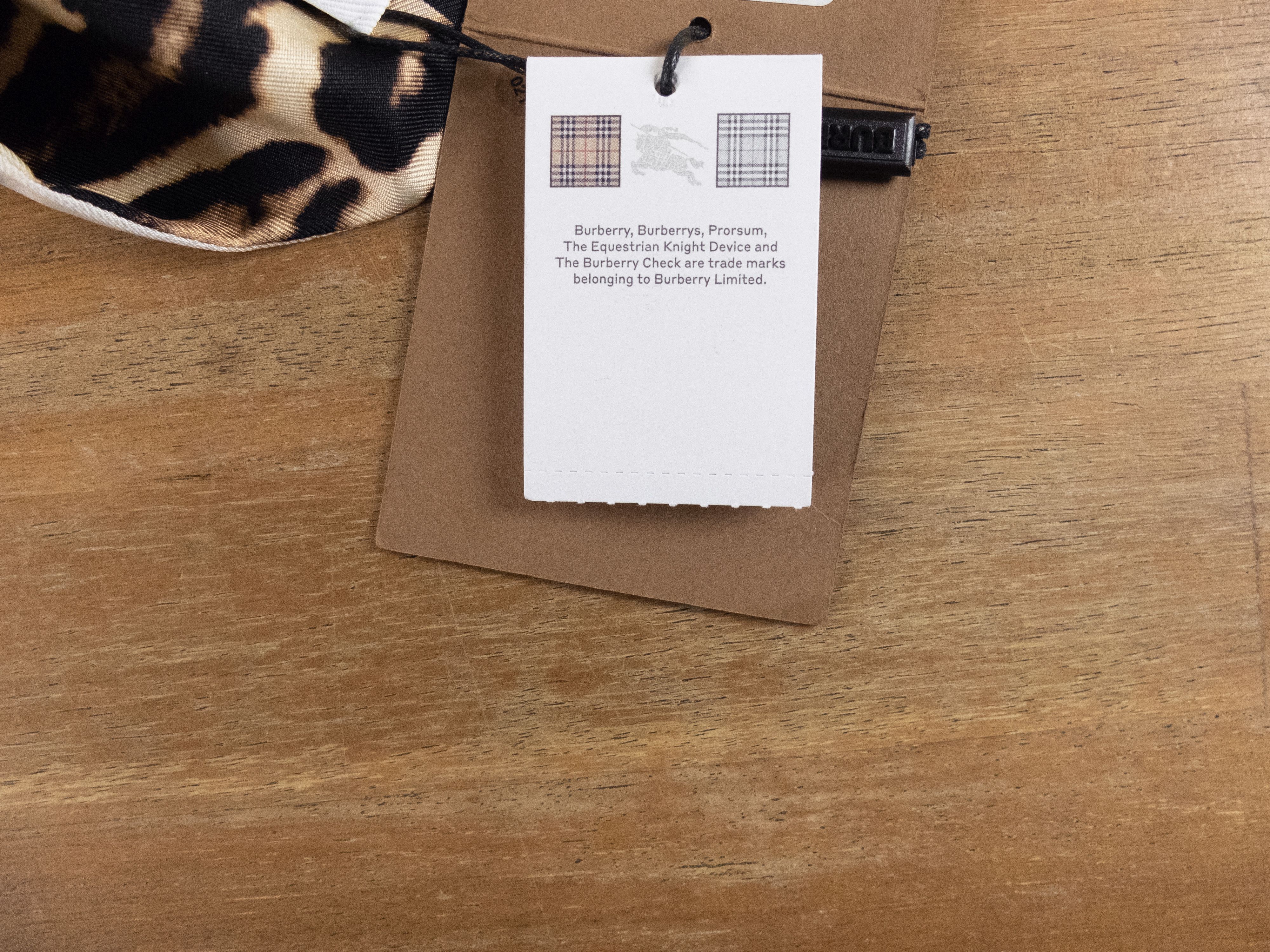 Burberry BURBERRY leopard animal print twill silk long ribbon scarf q Size ONE SIZE - 4 Thumbnail