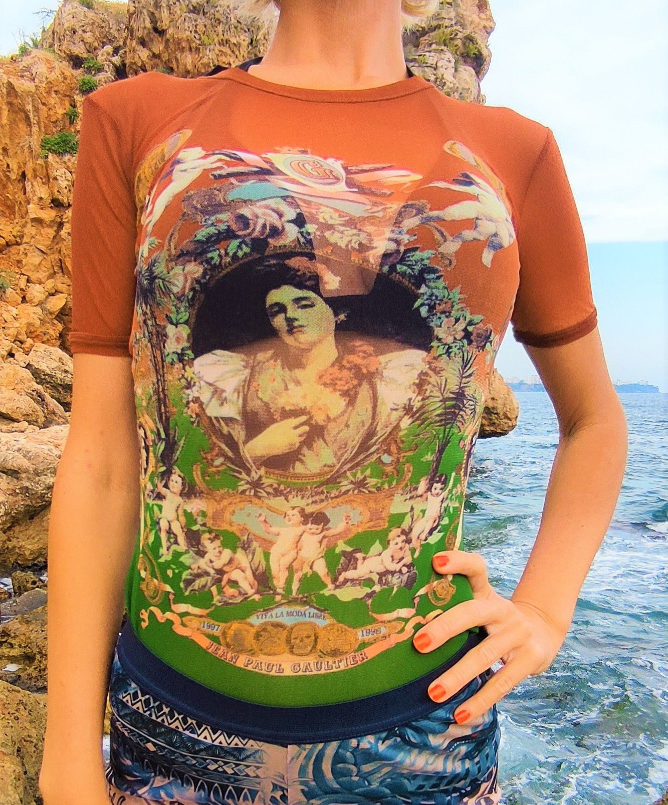 Jean Paul Gaultier Jean Paul Gaultier Frida Kahlo Mexican Mesh Shirt T-shirt Size S / US 4 / IT 40 - 16 Thumbnail