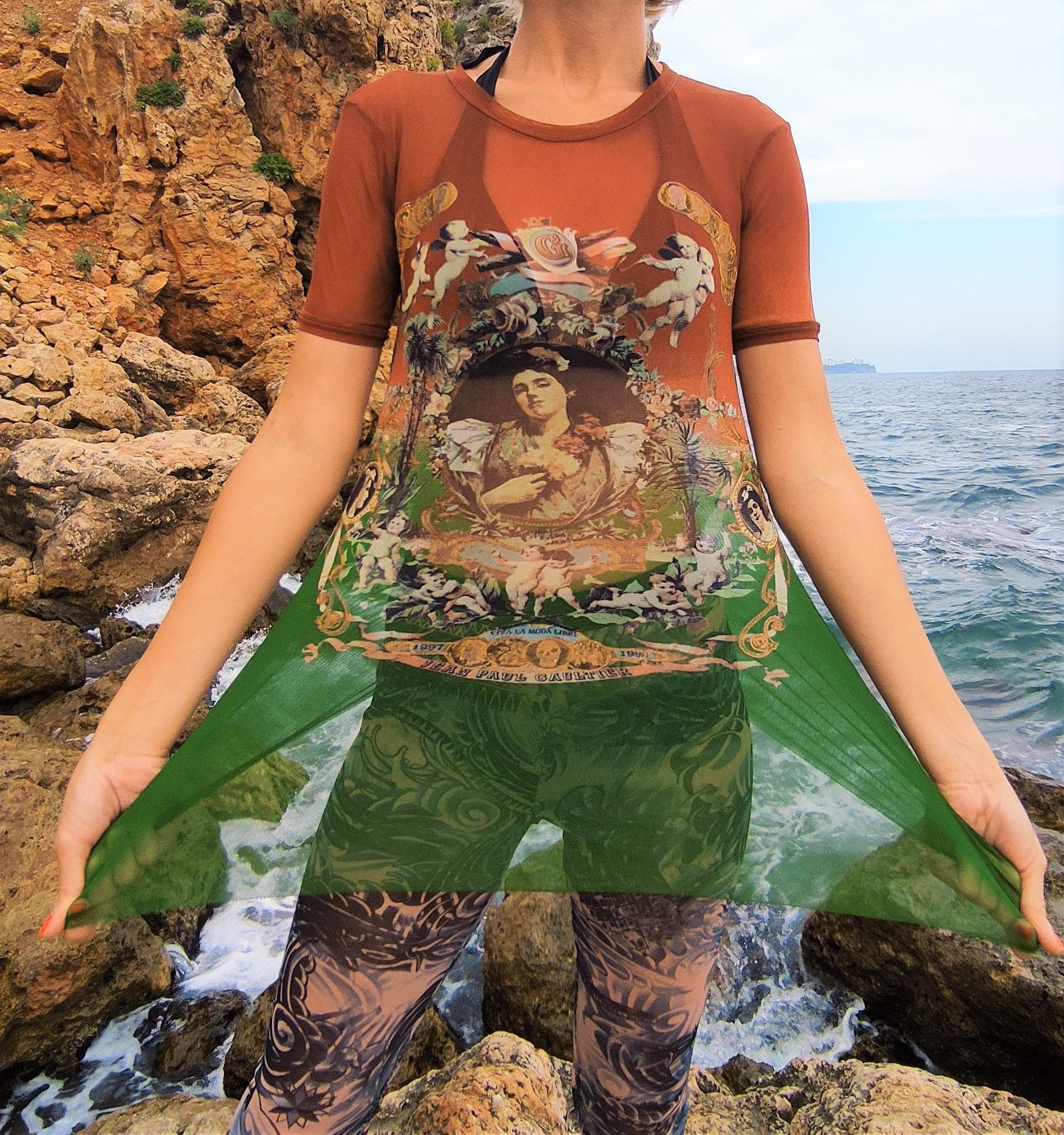 Jean Paul Gaultier Jean Paul Gaultier Frida Kahlo Mexican Mesh Shirt T-shirt Size S / US 4 / IT 40 - 5 Thumbnail