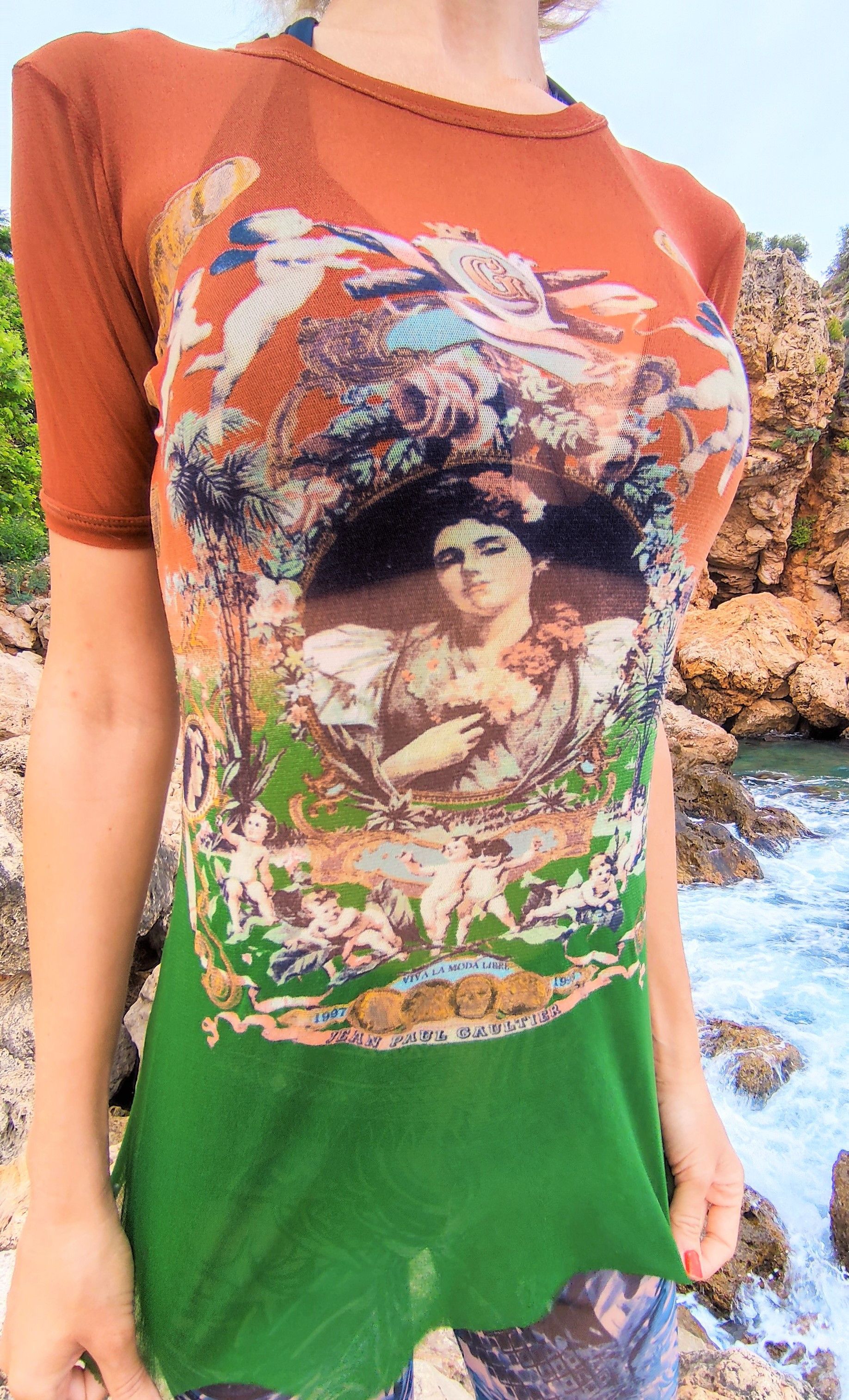 Jean Paul Gaultier Jean Paul Gaultier Frida Kahlo Mexican Mesh Shirt T-shirt Size S / US 4 / IT 40 - 14 Thumbnail