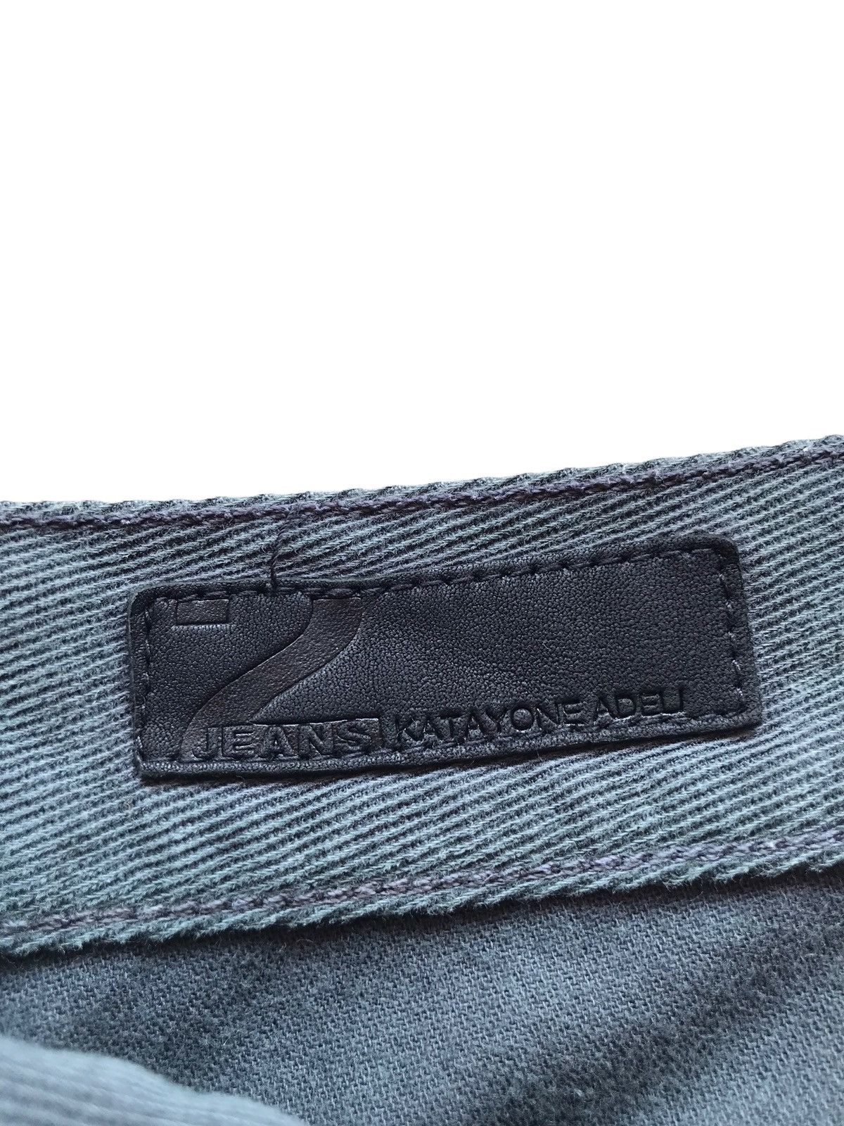 Japanese Brand KATAYONE ADELI Art Printed Fern Green Bootcut Jeans Size US 29 - 9 Thumbnail