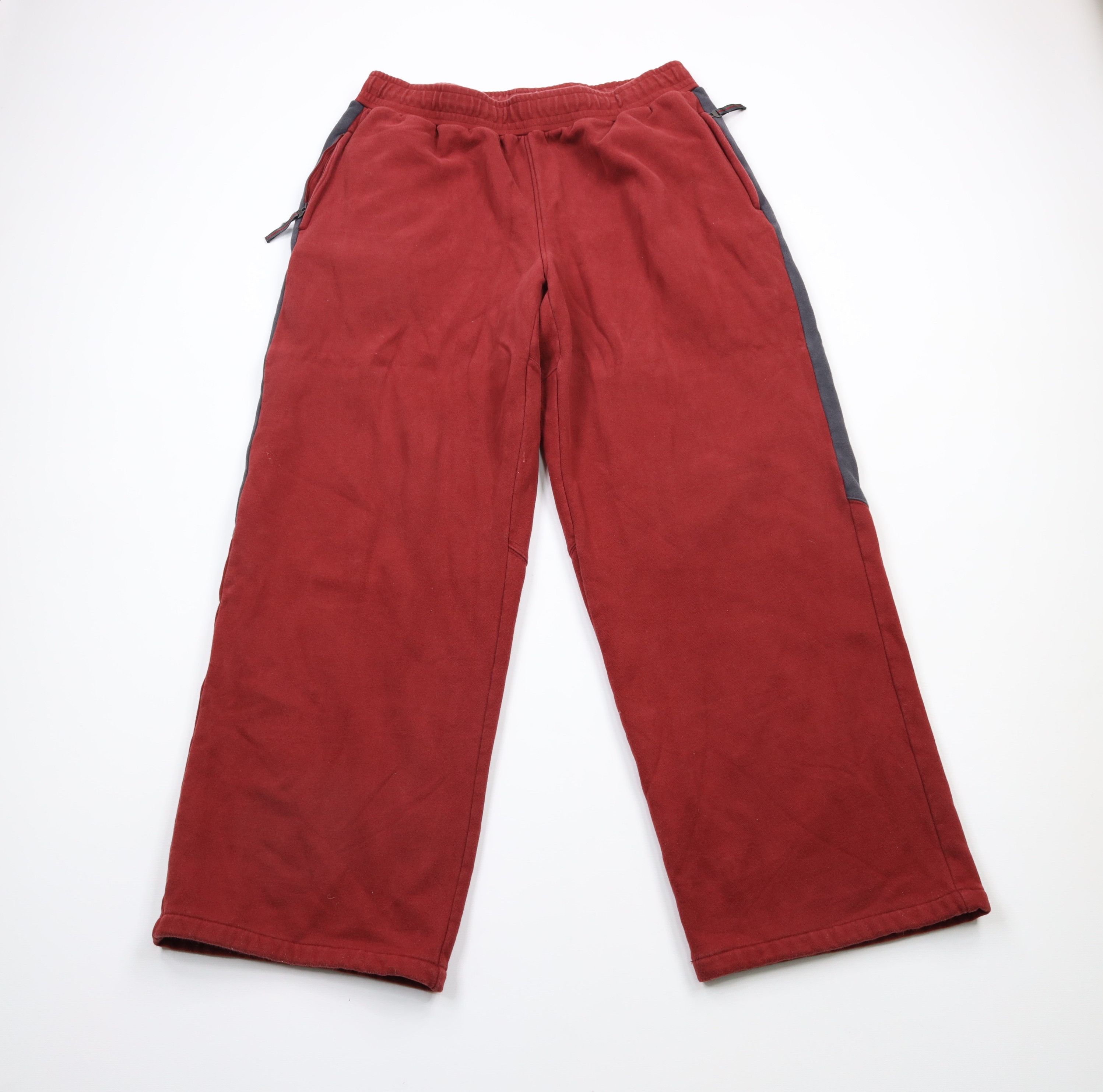 Image of Niketravis Scott Mini Swoosh Out Wide Leg Sweatpants in Red, Men's (Size 38)