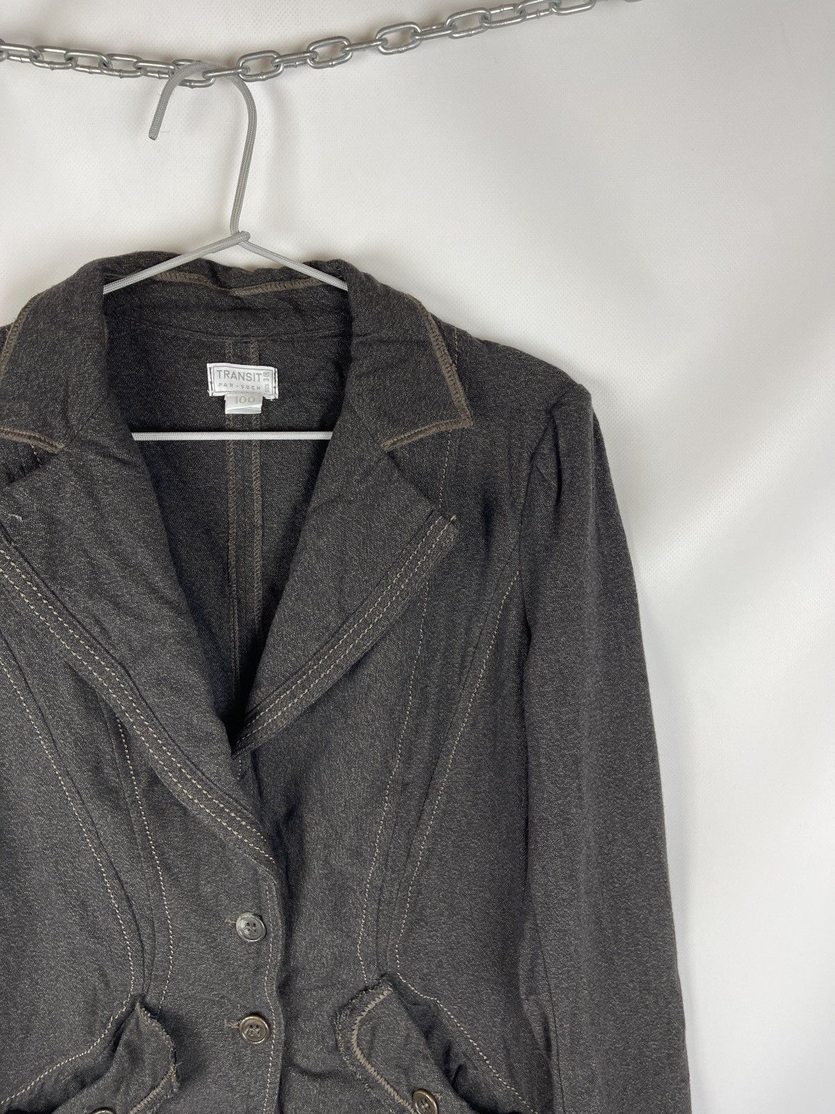Transit Transit Par-Such 100 grey wool blazer jacket size 3 Size M / US 6-8 / IT 42-44 - 5 Thumbnail
