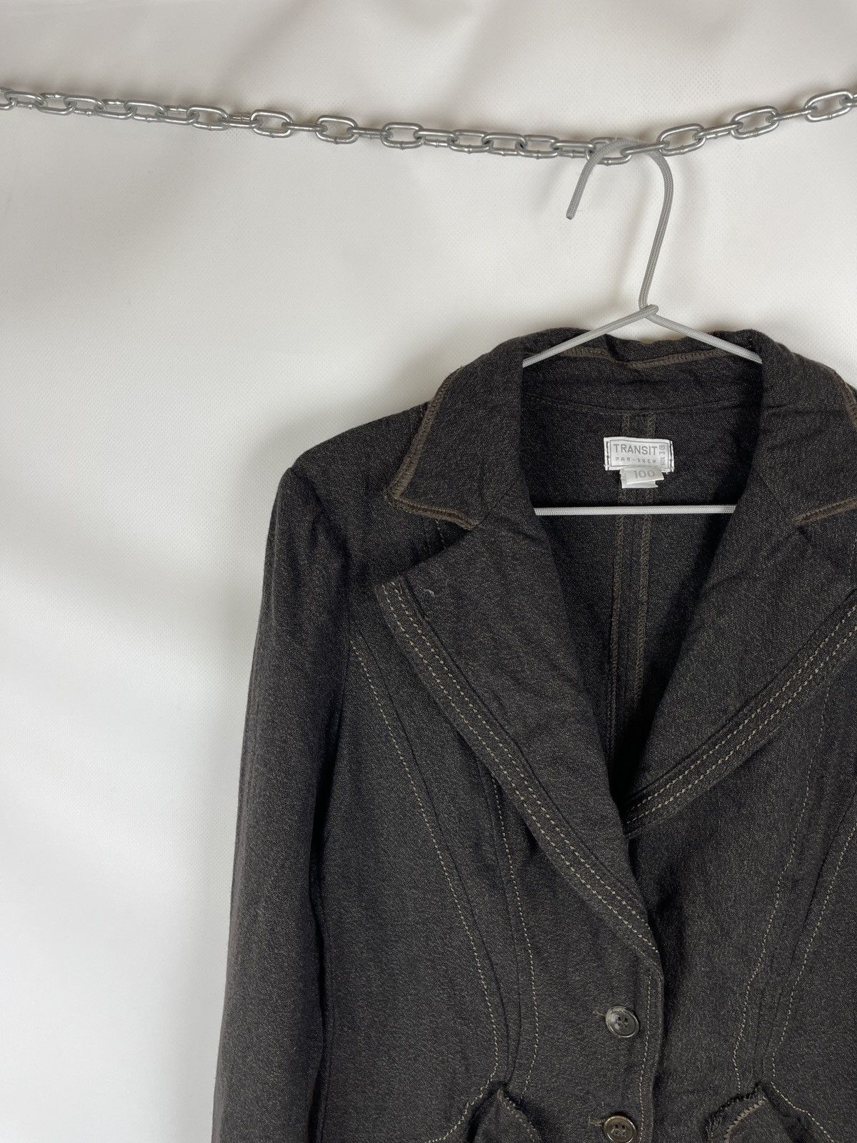 Transit Transit Par-Such 100 grey wool blazer jacket size 3 Size M / US 6-8 / IT 42-44 - 2 Thumbnail