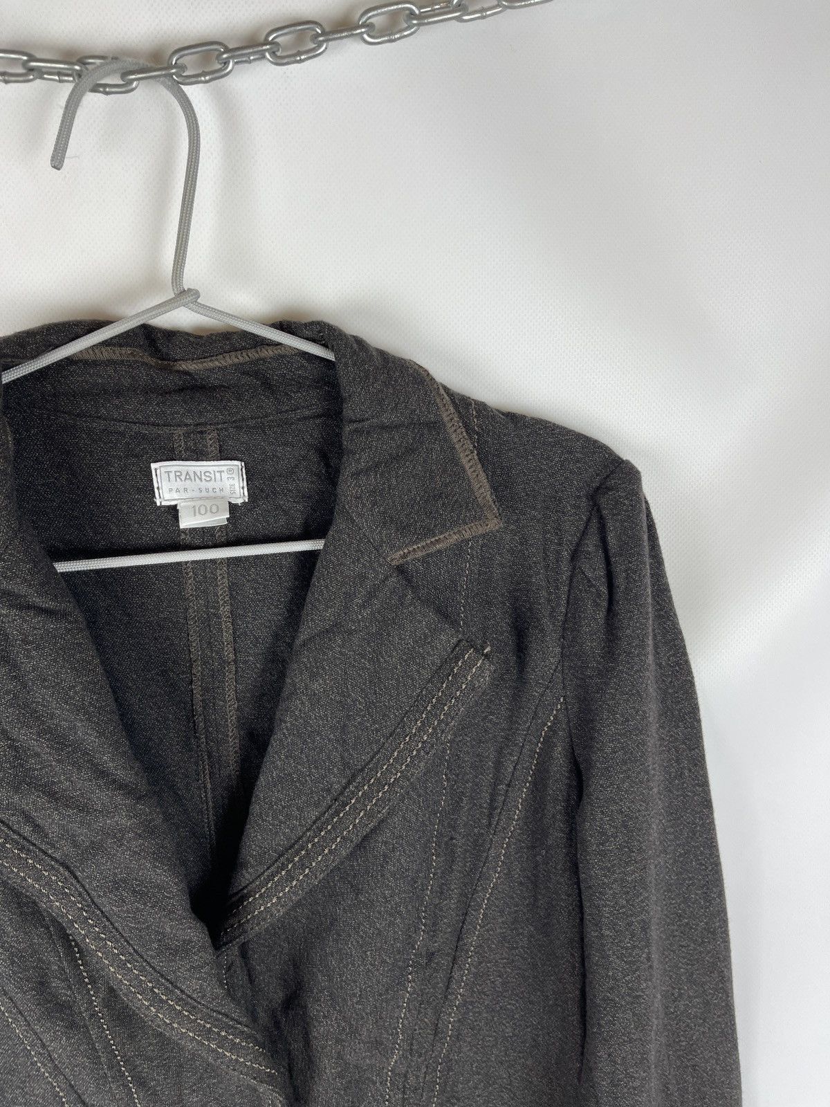 Transit Transit Par-Such 100 grey wool blazer jacket size 3 Size M / US 6-8 / IT 42-44 - 8 Thumbnail