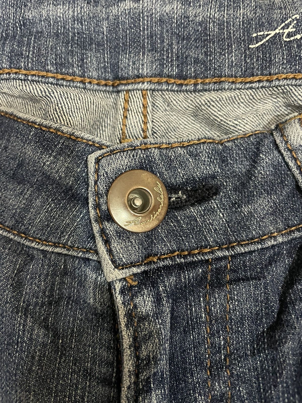 If Six Was Nine × Japanese Brand Vintage American Holic Slim Fit Indigo Denim Size US 30 / EU 46 - 11 Thumbnail