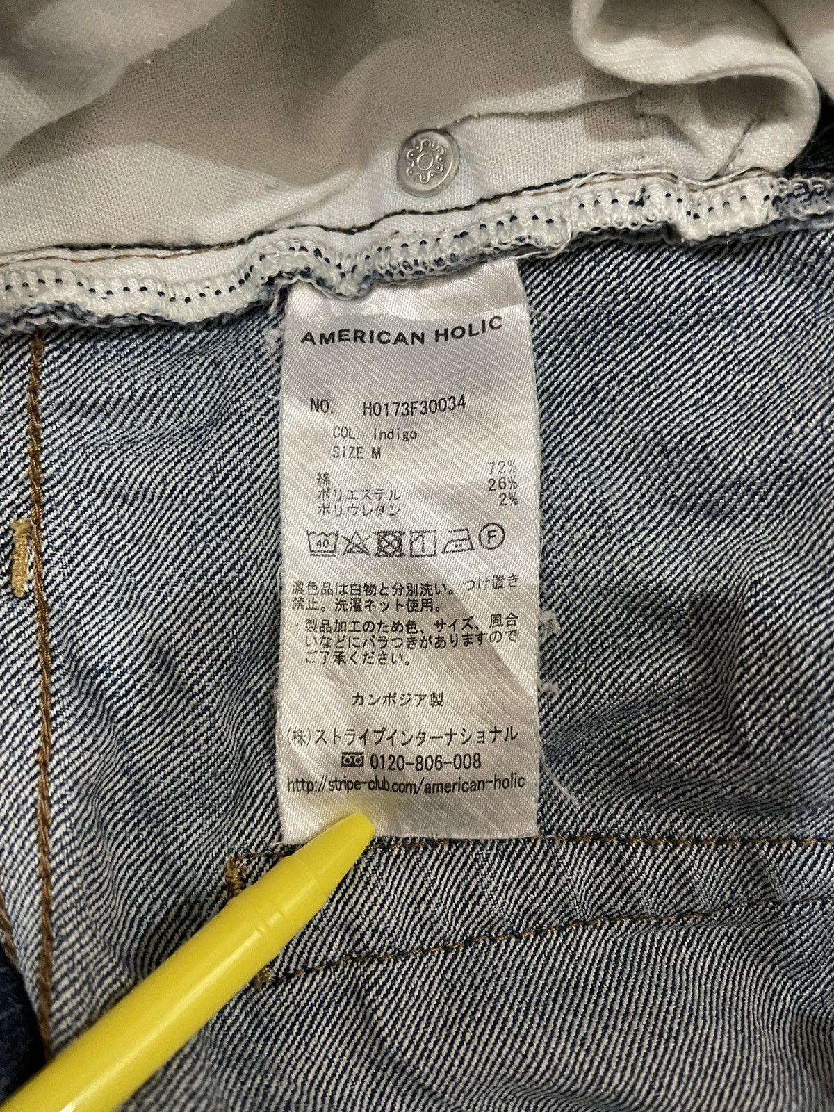 If Six Was Nine × Japanese Brand Vintage American Holic Slim Fit Indigo Denim Size US 30 / EU 46 - 17 Thumbnail