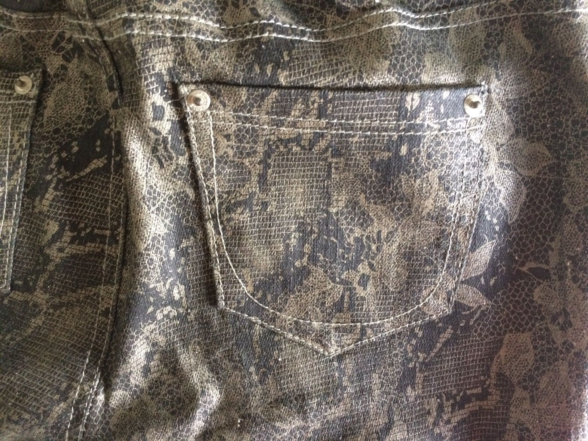 Southpole Stretch Pull-On Lace Pattern Leggings Pants Juniors Size L Size 32" / US 10 / IT 46 - 4 Thumbnail