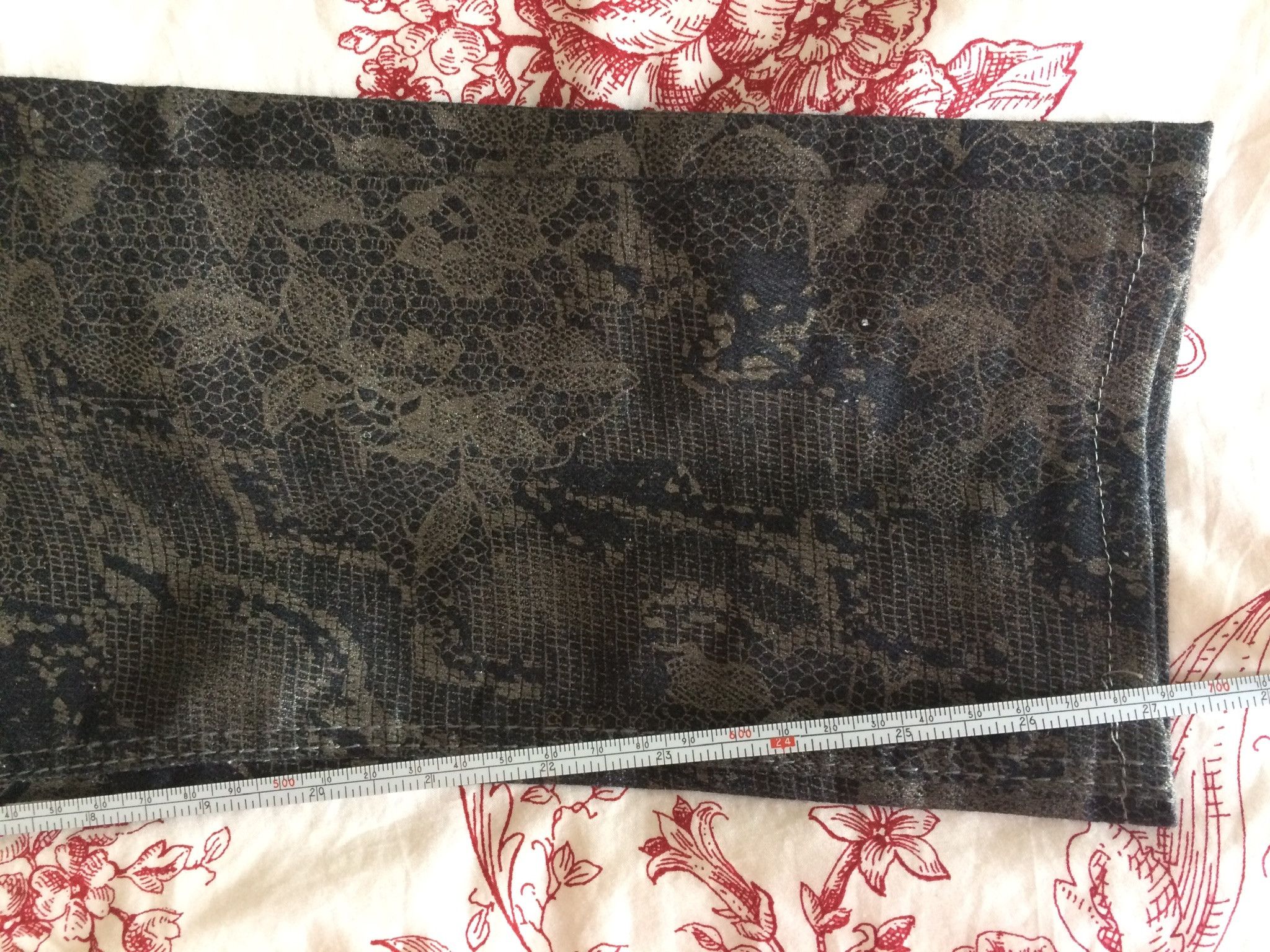 Southpole Stretch Pull-On Lace Pattern Leggings Pants Juniors Size L Size 32" / US 10 / IT 46 - 7 Thumbnail
