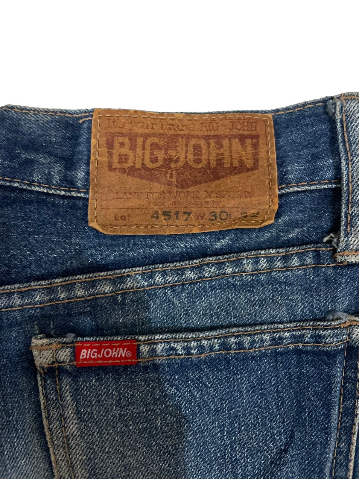 Big John × Japanese Brand × Vintage Vintage 90s Bog John 4517 Blue Washed Jeans Size US 30 / EU 46 - 9 Thumbnail