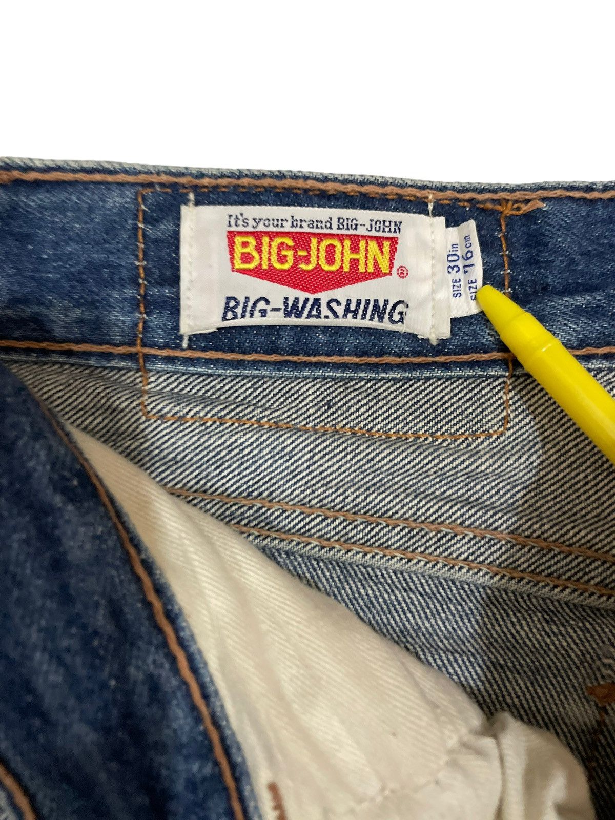 Big John × Japanese Brand × Vintage Vintage 90s Bog John 4517 Blue Washed Jeans Size US 30 / EU 46 - 8 Thumbnail