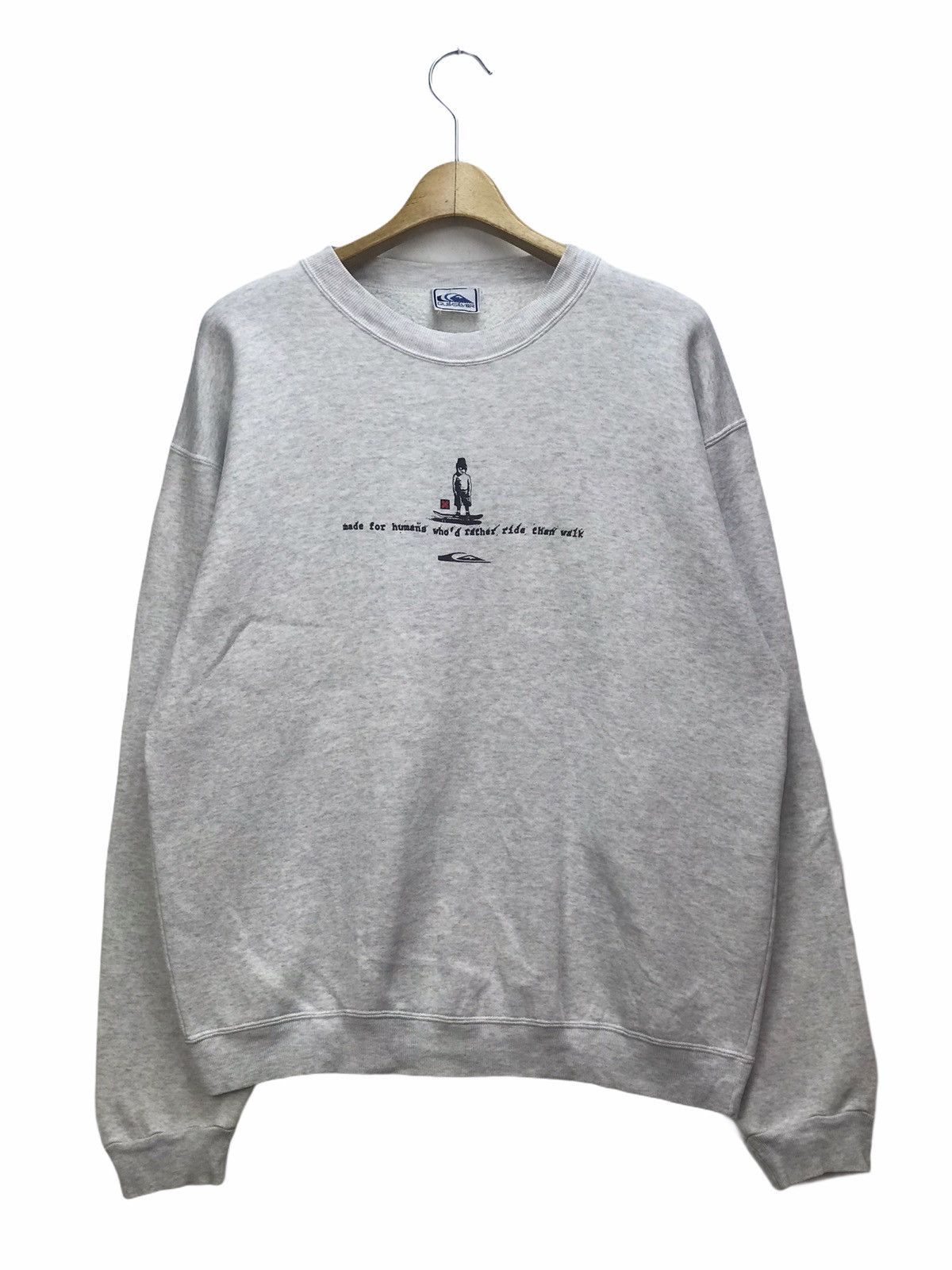 image of Archival Clothing x Quicksilver Vintage Quiksilver Skate Board Big Logo in Grey, Men's (Size Large)