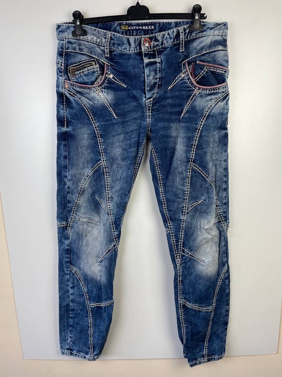 Denim & Co. Cipo Baxx crazy denim pants size 36 Size US 36 / EU 52 - 1 Thumbnail
