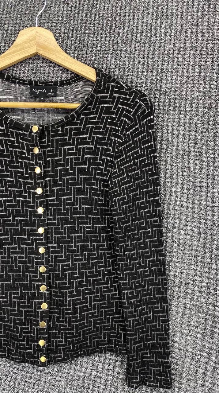 agnes b. Vintage Agnes B Shirts Button Up Nice Design Cardigan Size XXS / US 00 / IT 34 - 4 Thumbnail