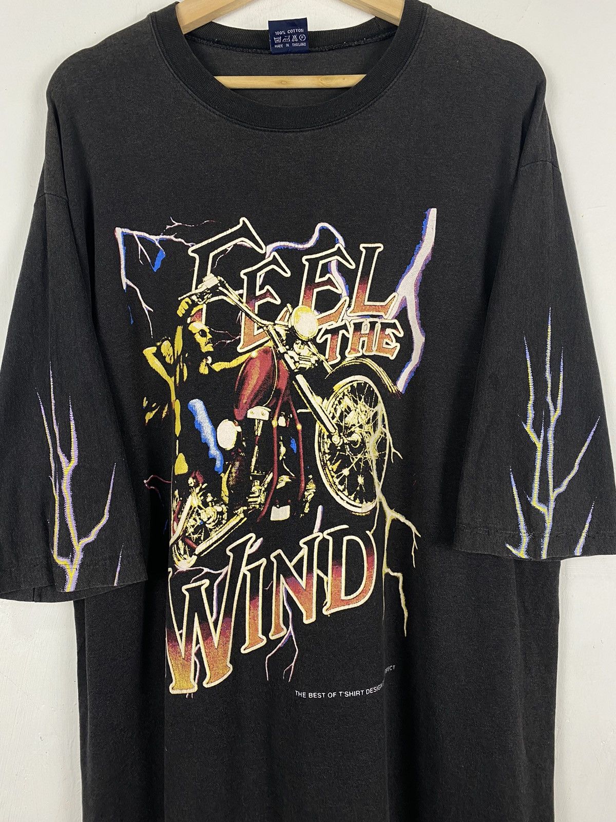 Band Tees GONE🔥 Vintage Feel The Wind Harley Davidson 3Q Tee T Shirt Size US L / EU 52-54 / 3 - 4 Thumbnail