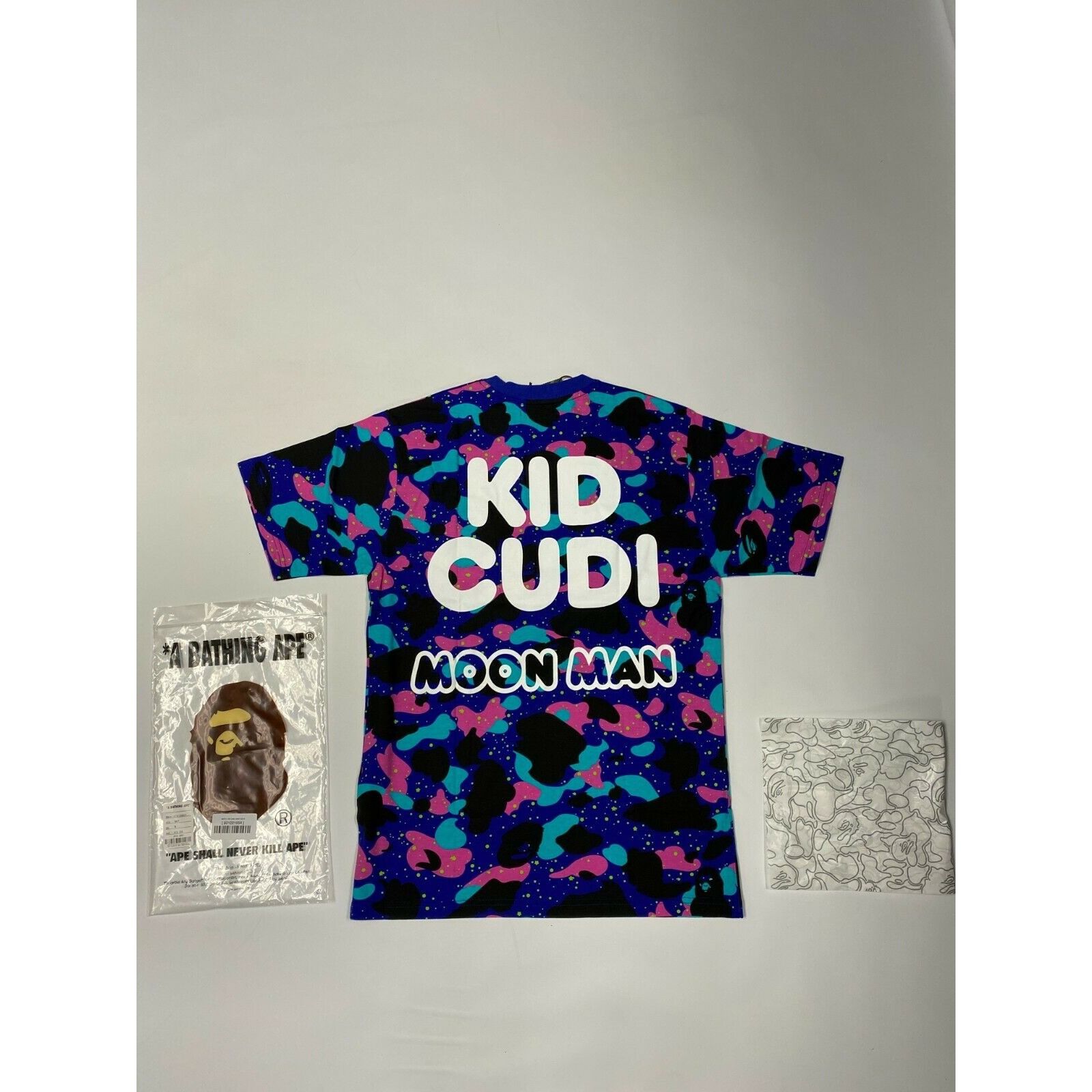 Bape × Kid Cudi New A Bathing Ape Bape Kid Cudi Moon Man Camouflage T-Shirt Size US M / EU 48-50 / 2 - 5 Thumbnail