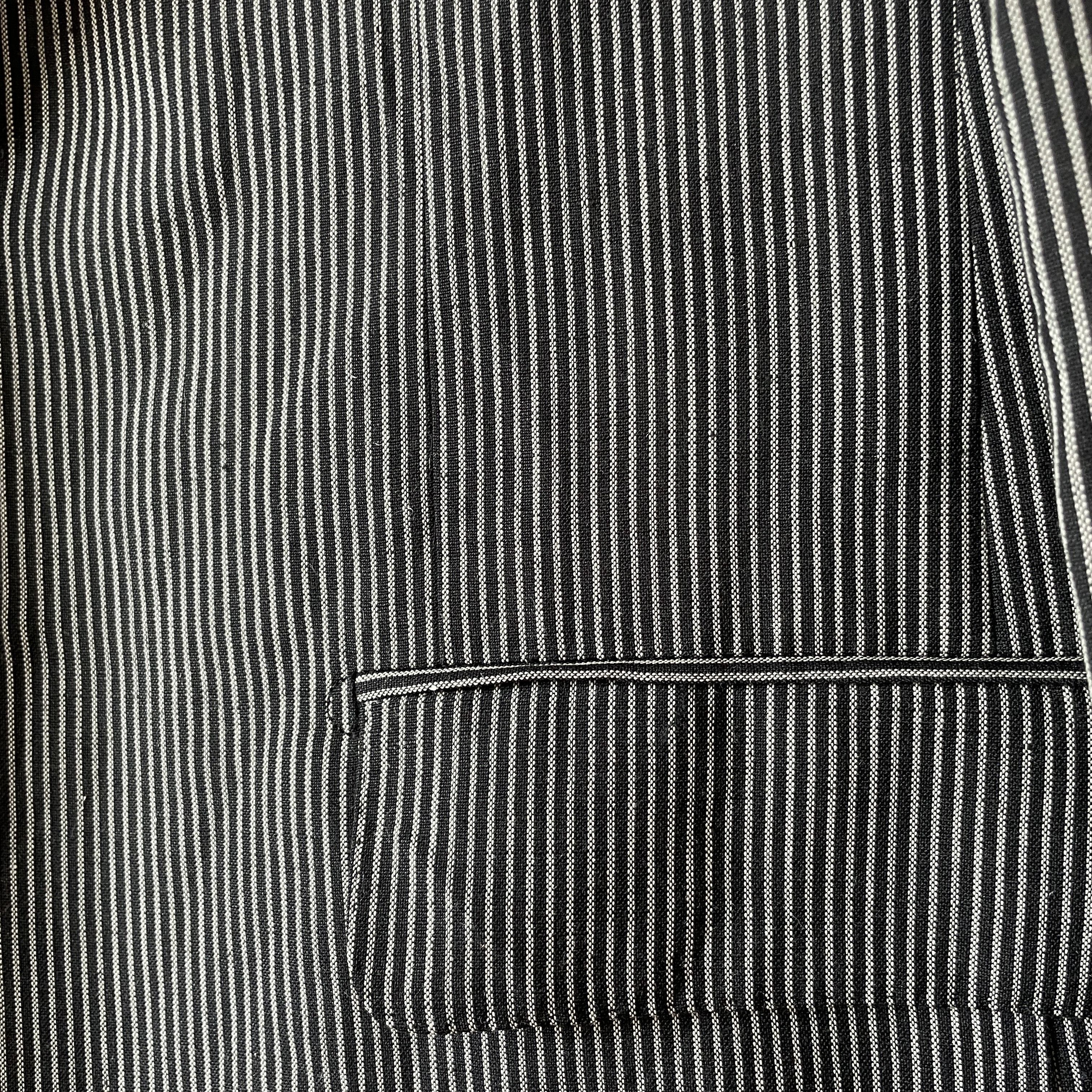 Pal Zileri Pal Zileri Concept Striped Linen/Wool Unlined Blazer Size 42R - 7 Thumbnail