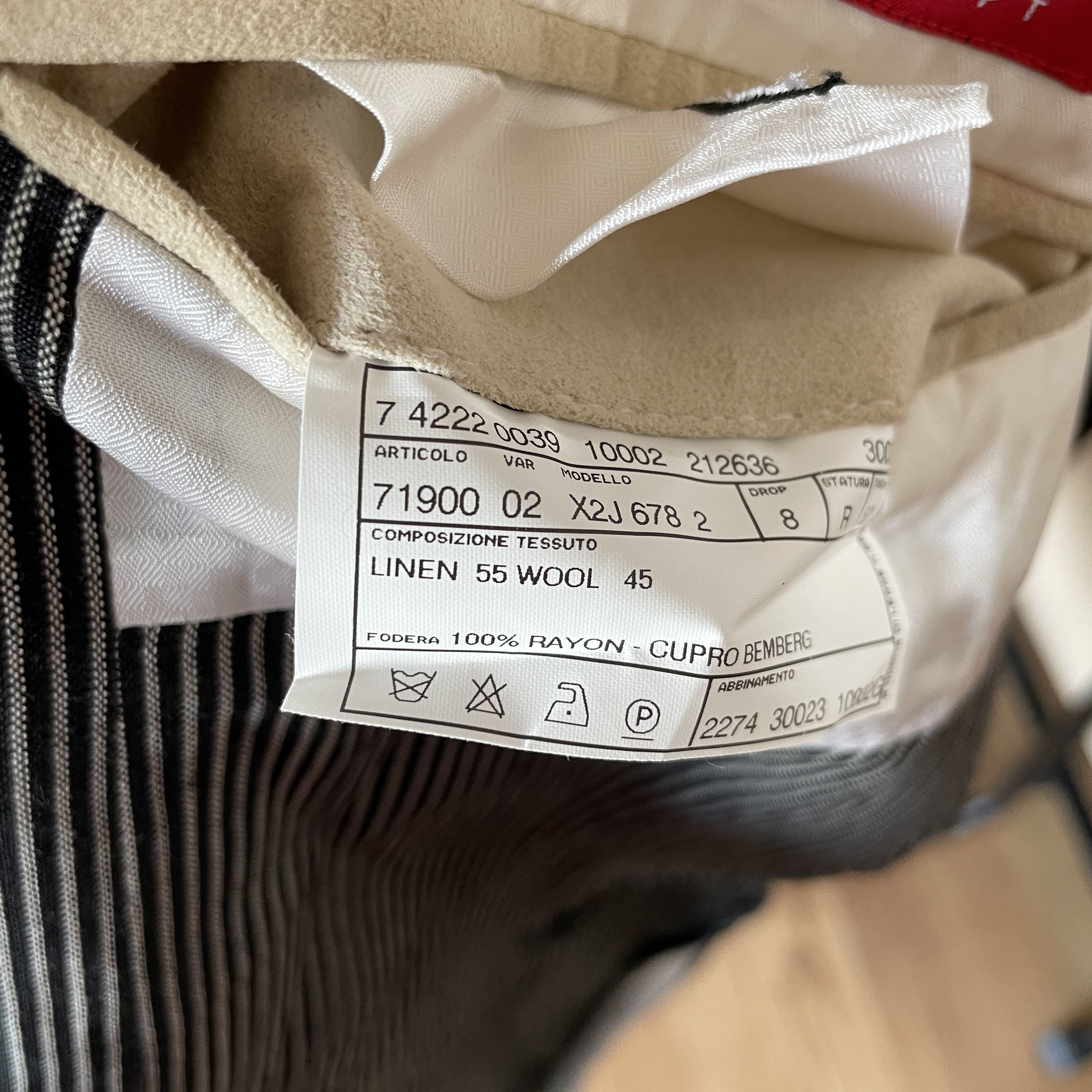 Pal Zileri Pal Zileri Concept Striped Linen/Wool Unlined Blazer Size 42R - 9 Thumbnail