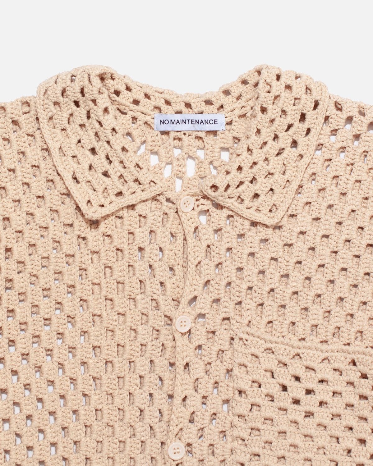 No Maintenance No Maintenance Beige Crochet Shirt Size US M / EU 48-50 / 2 - 4 Thumbnail