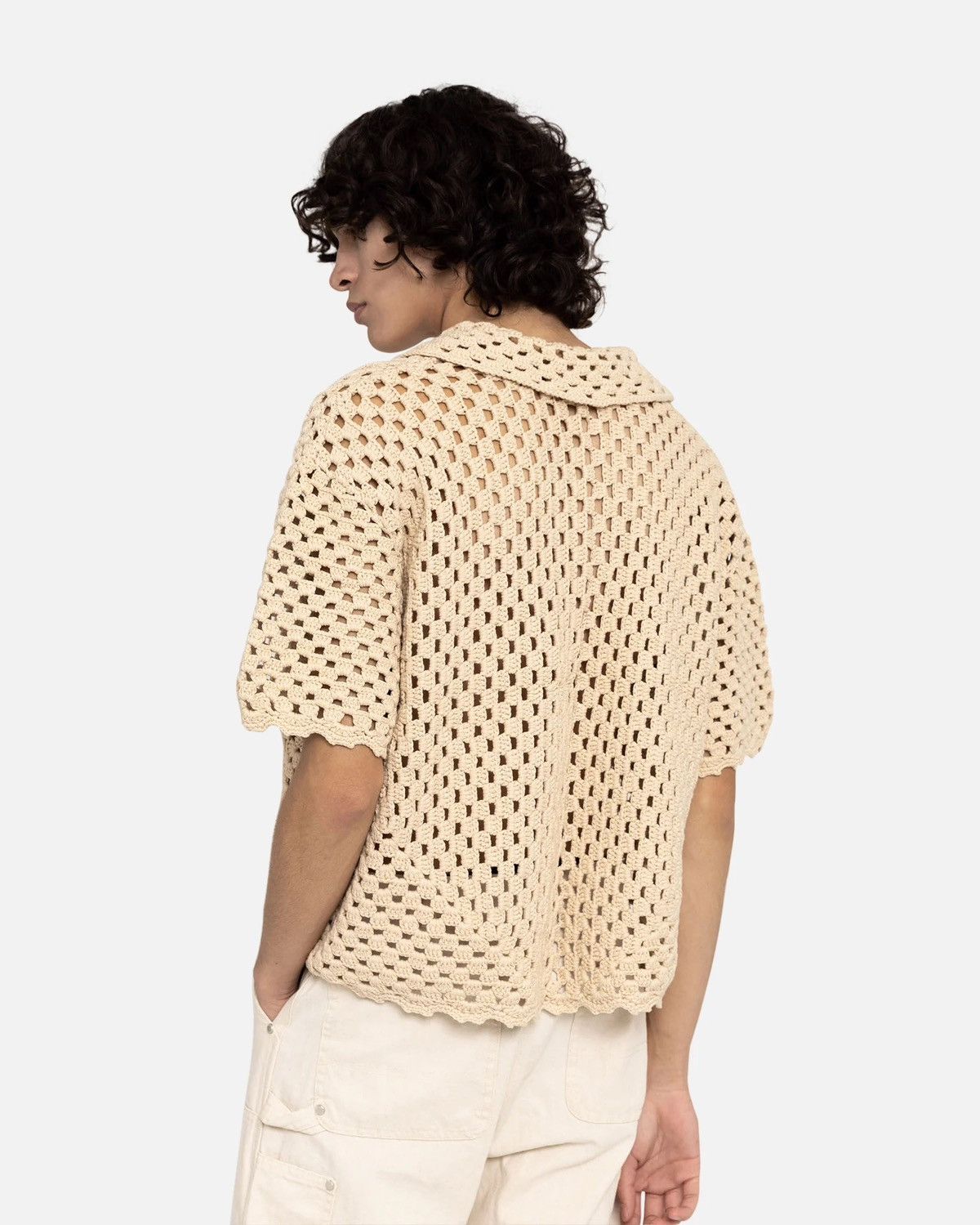 No Maintenance No Maintenance Beige Crochet Shirt Size US M / EU 48-50 / 2 - 6 Thumbnail