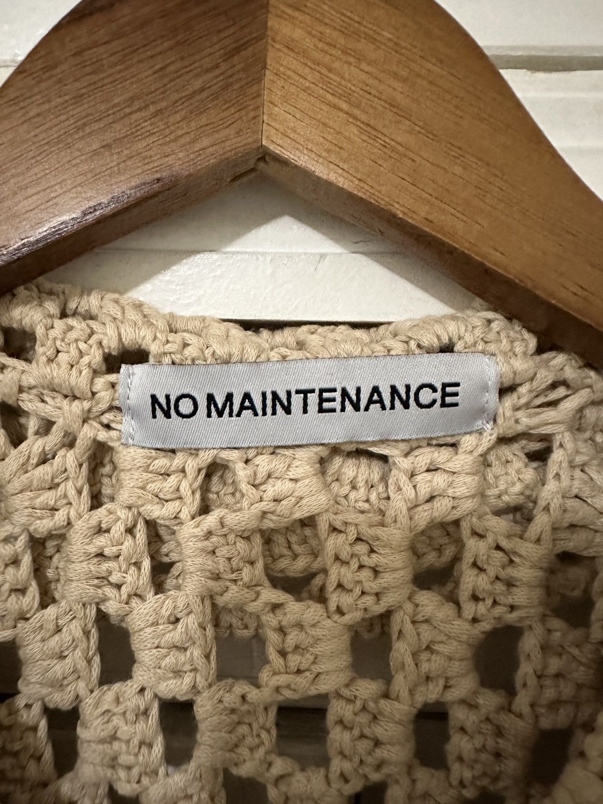 No Maintenance No Maintenance Beige Crochet Shirt Size US M / EU 48-50 / 2 - 3 Thumbnail
