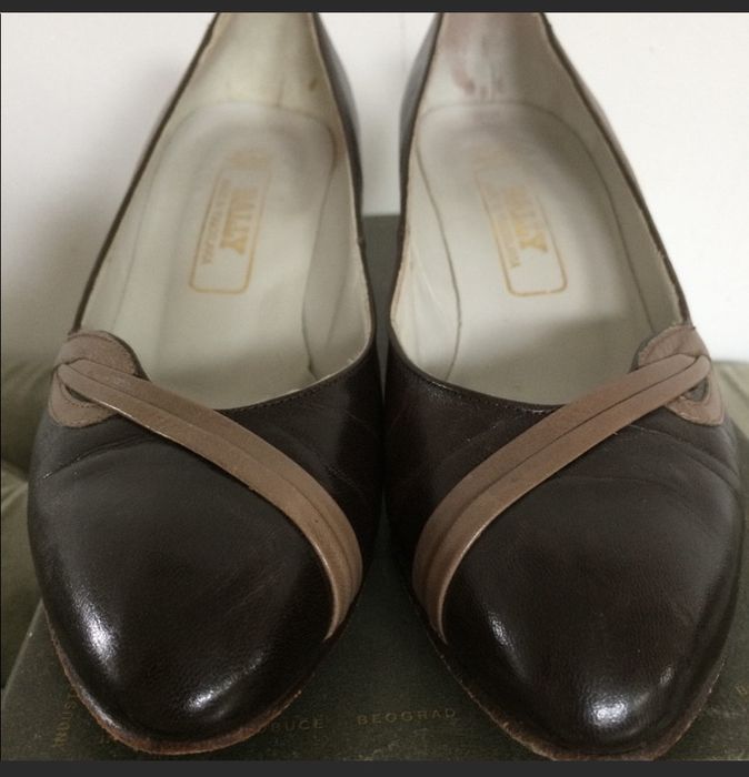 Vintage Vintage Ferragamo Silver Buckle Block Heel Loafer Size 8.5