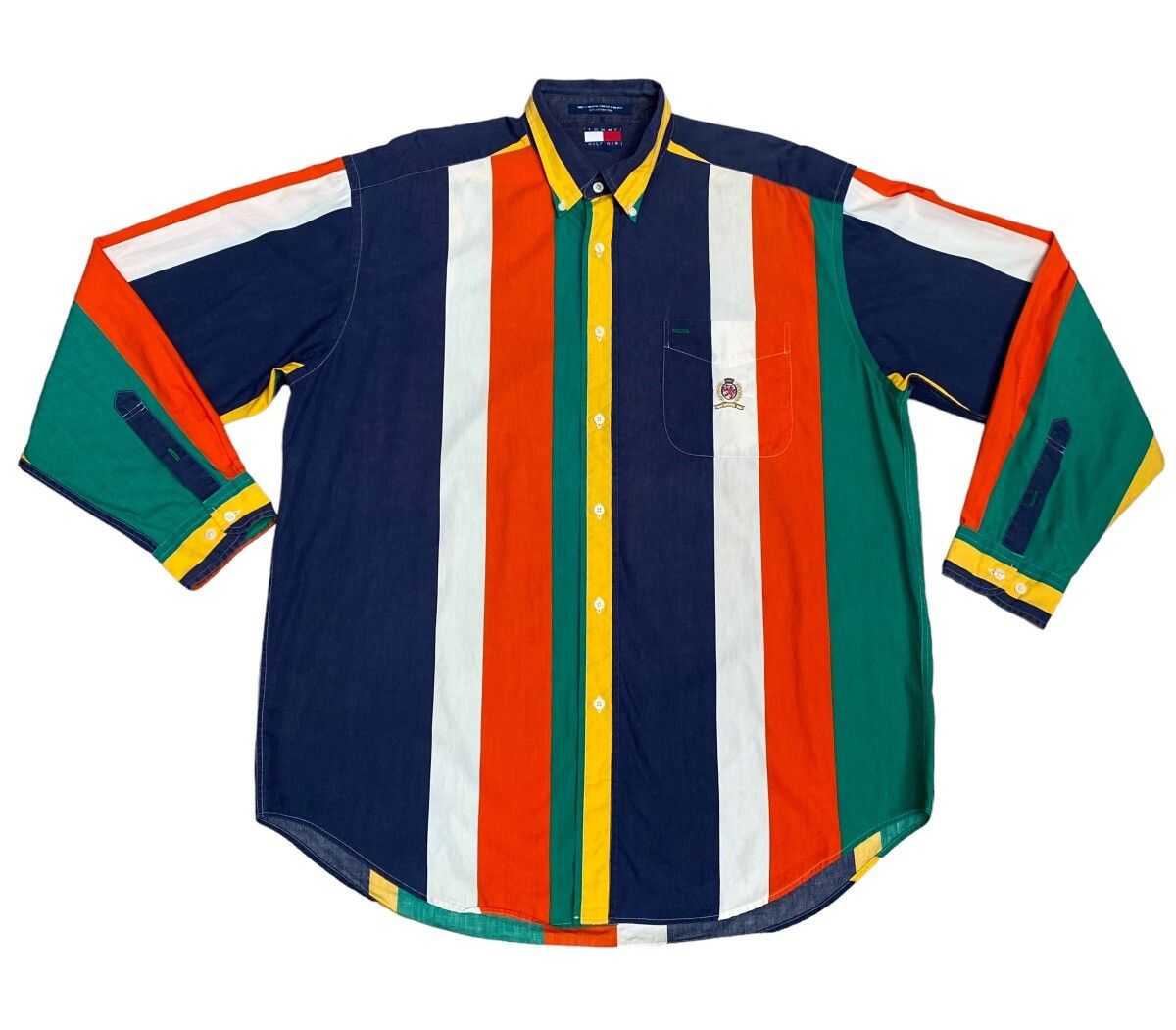 Vintage Rare Design Vintage Brand Tommy Hilfiger Stripe Shirt 1990s Size US L / EU 52-54 / 3 - 1 Preview