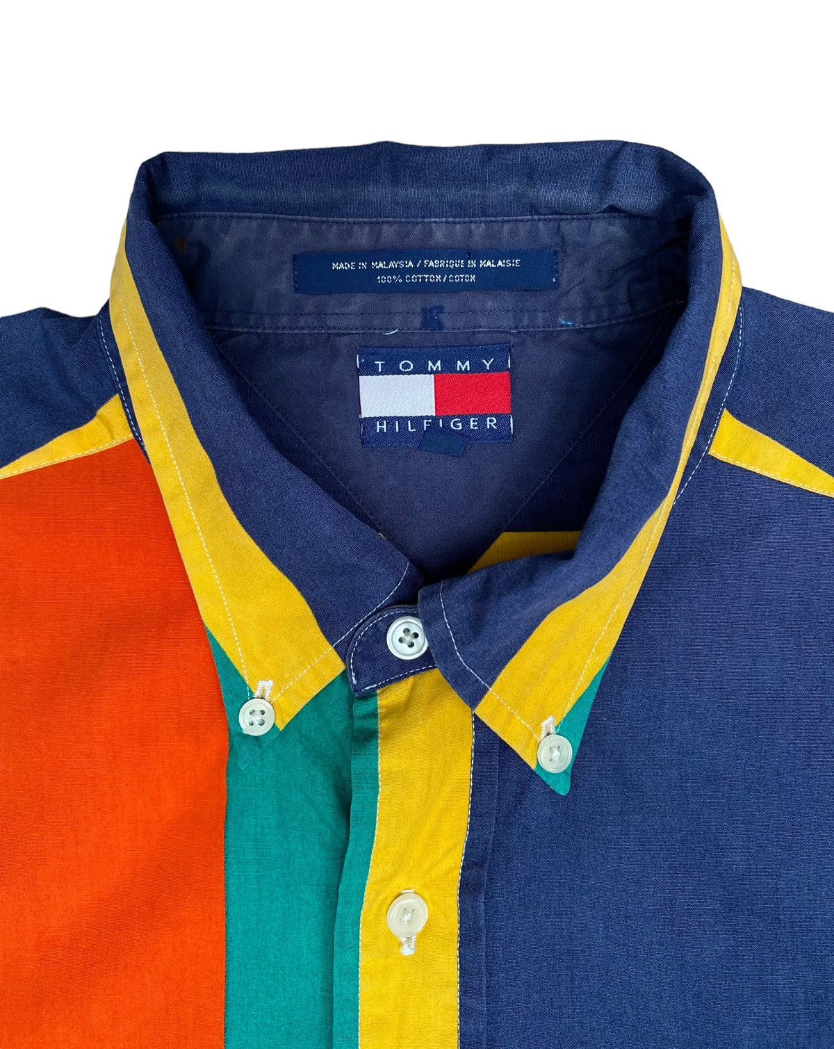 Vintage Rare Design Vintage Brand Tommy Hilfiger Stripe Shirt 1990s Size US L / EU 52-54 / 3 - 6 Preview