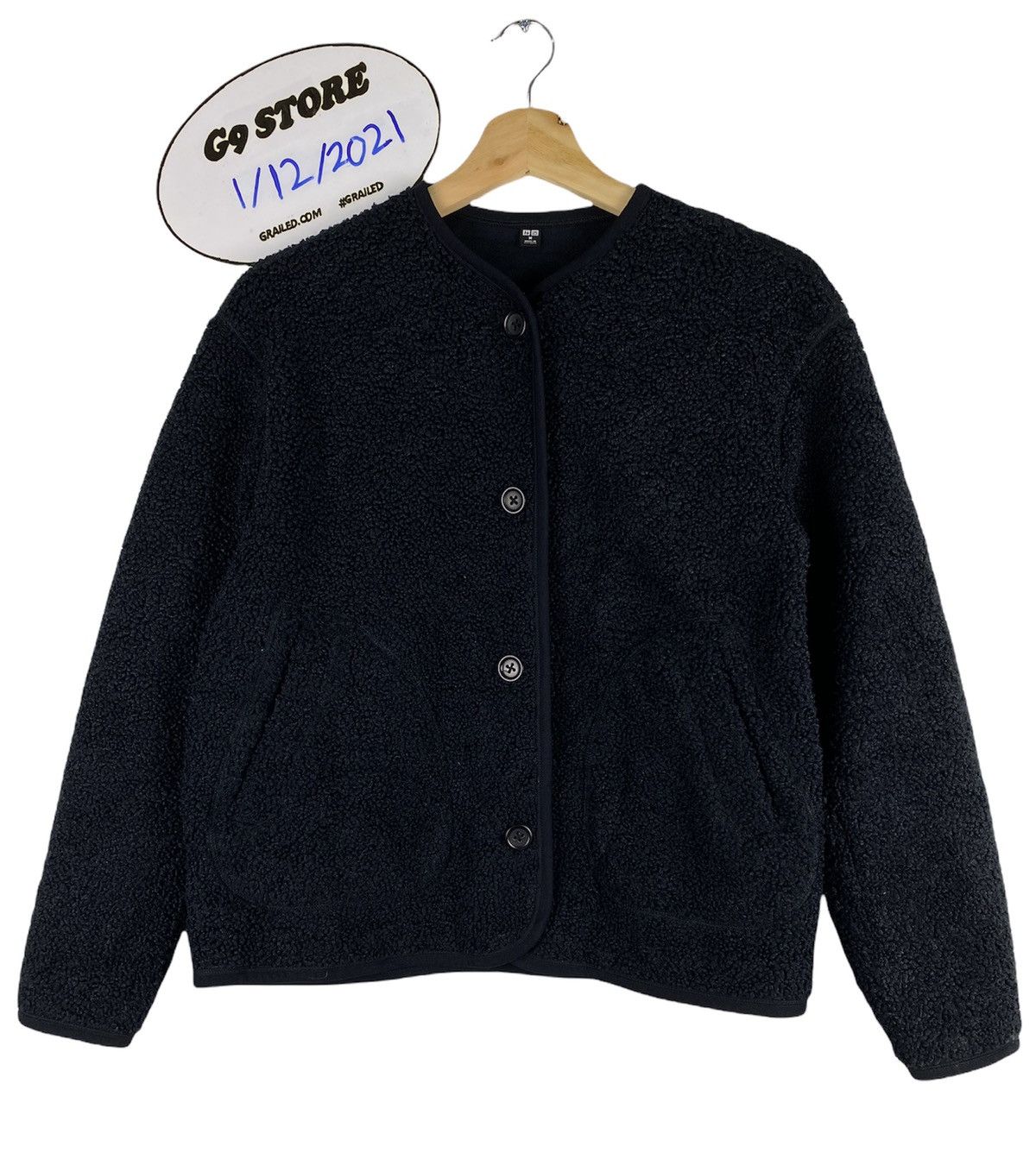Japanese Brand GONE 🔥 Vintage Uniqlo Sherpa Jacket Button Up Cardigan Size M / US 6-8 / IT 42-44 - 1 Thumbnail
