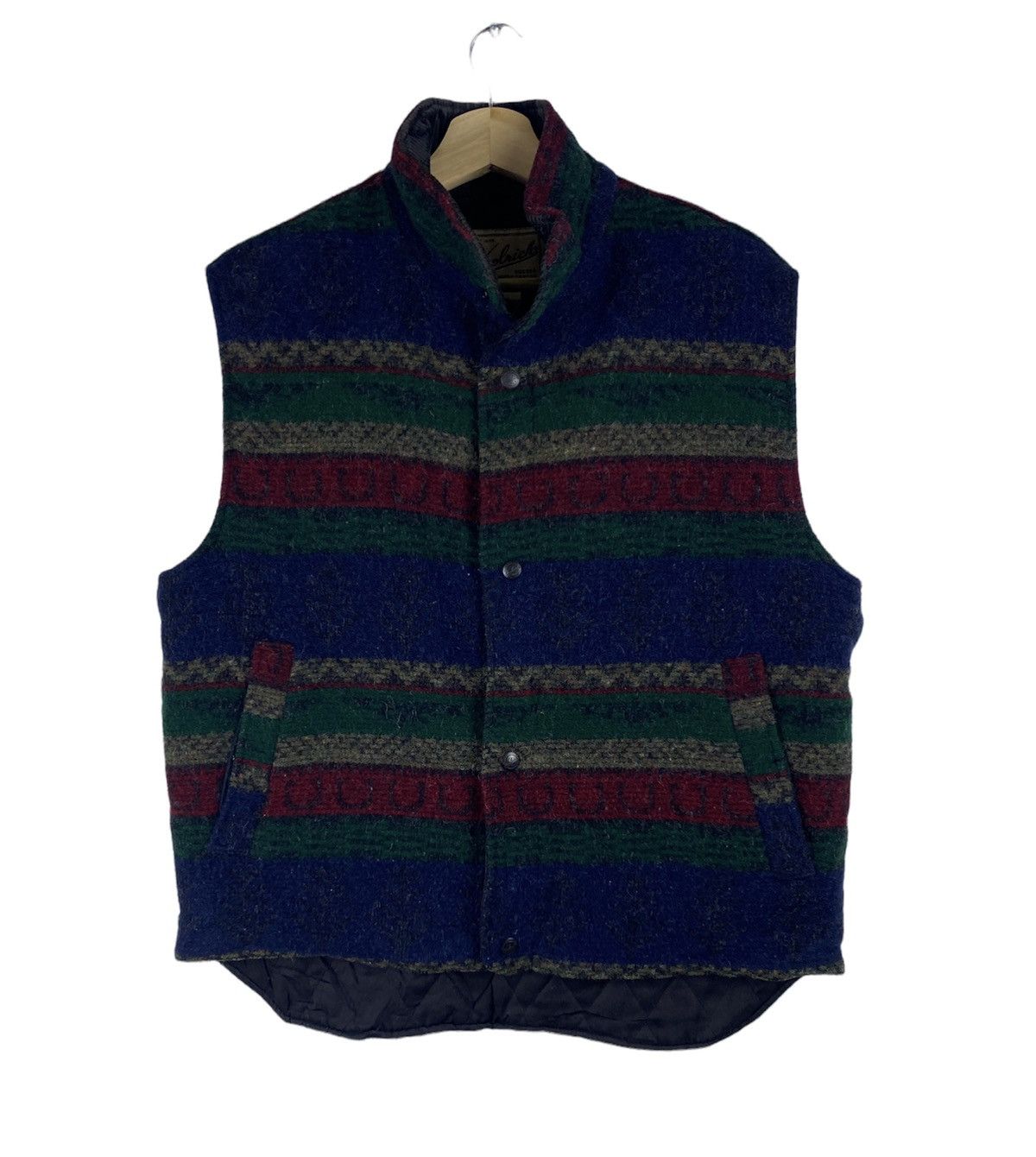 Woolrich Woolen Mills Vintage Woolrich Stripes Multicolour Light Puffer Vest Size US M / EU 48-50 / 2 - 1 Thumbnail