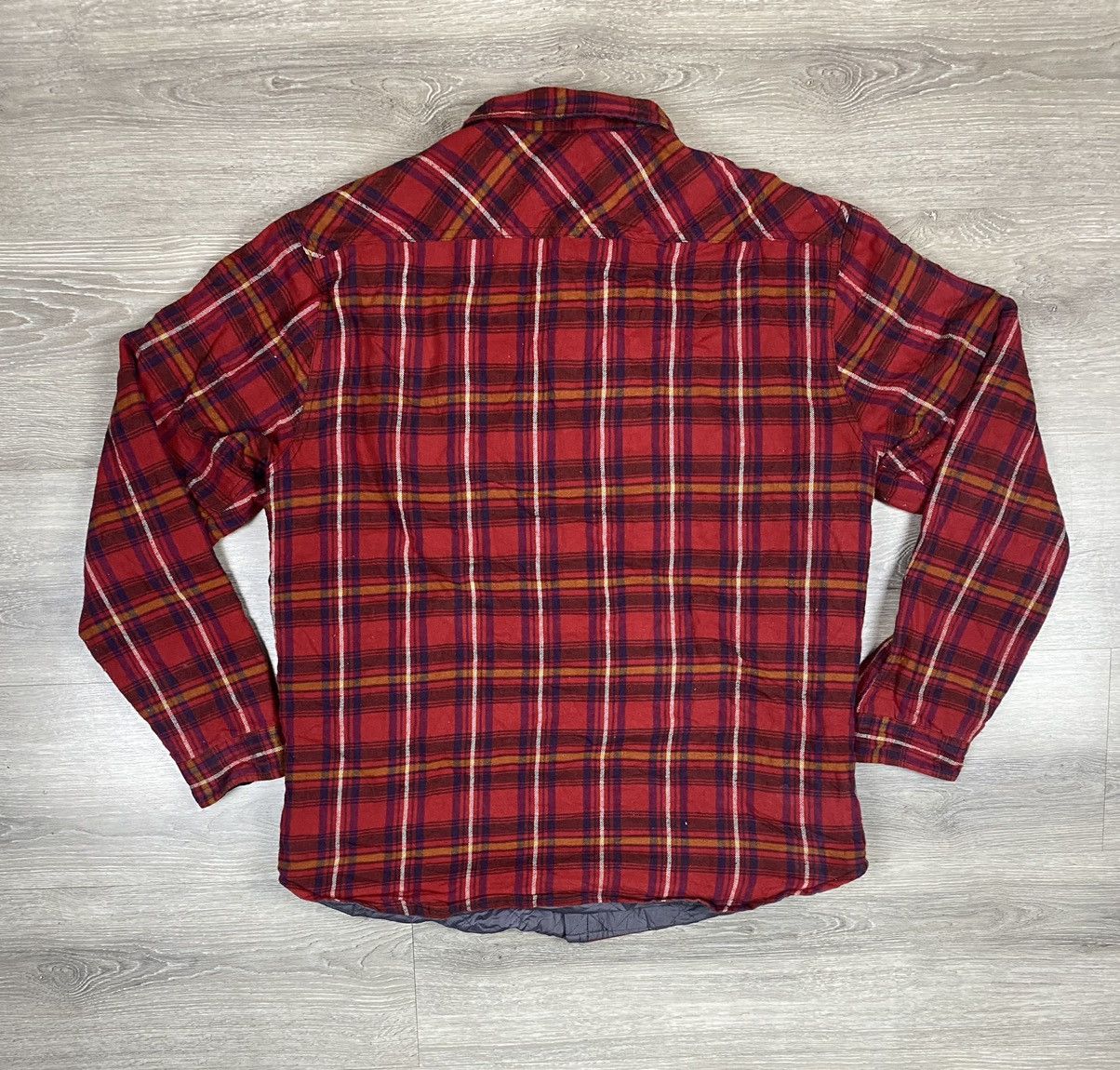 Flannel Vintage Good Day Shadow Plaids Checkered Puffer Jacket Size US L / EU 52-54 / 3 - 15 Thumbnail