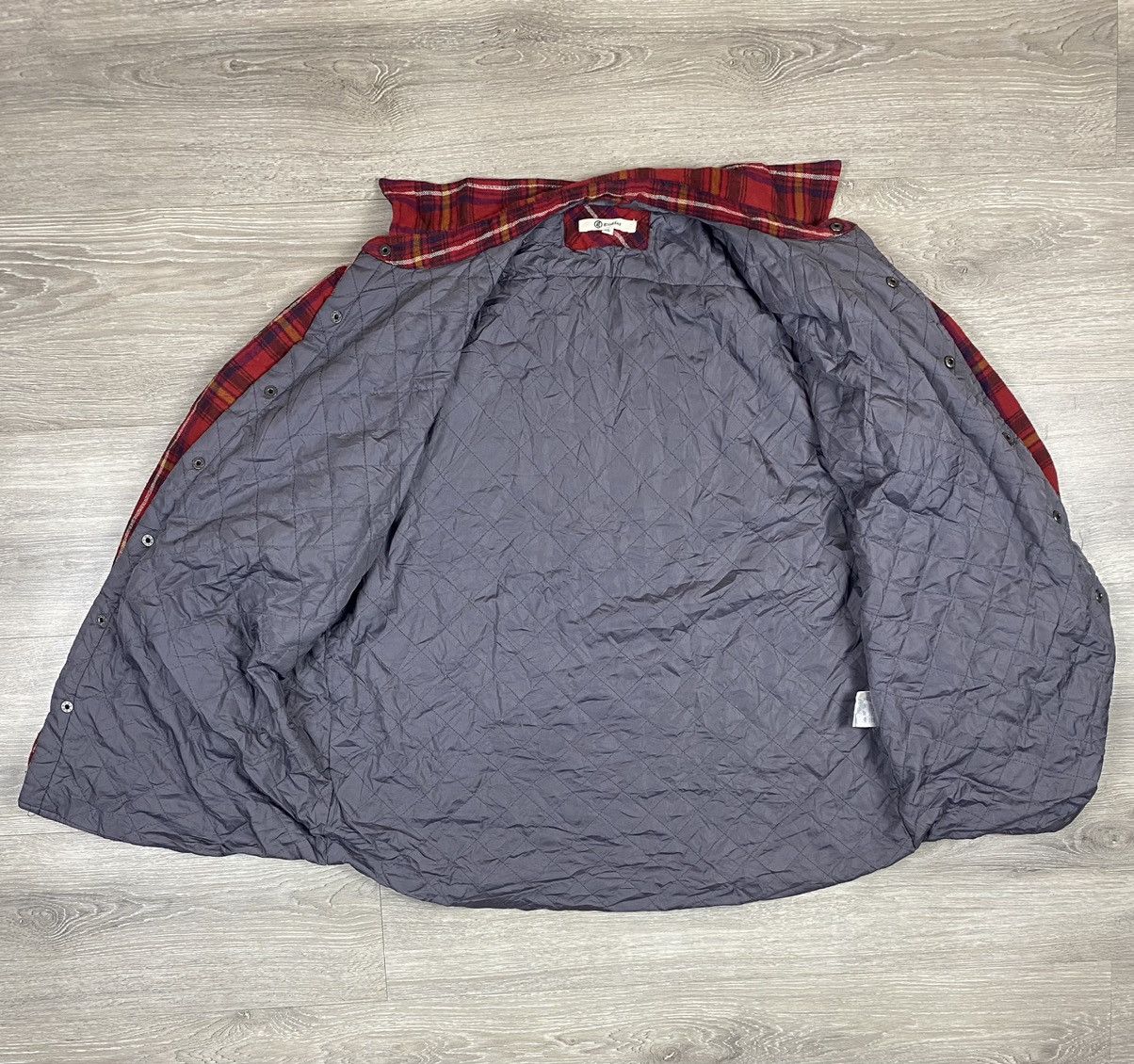 Flannel Vintage Good Day Shadow Plaids Checkered Puffer Jacket Size US L / EU 52-54 / 3 - 8 Thumbnail