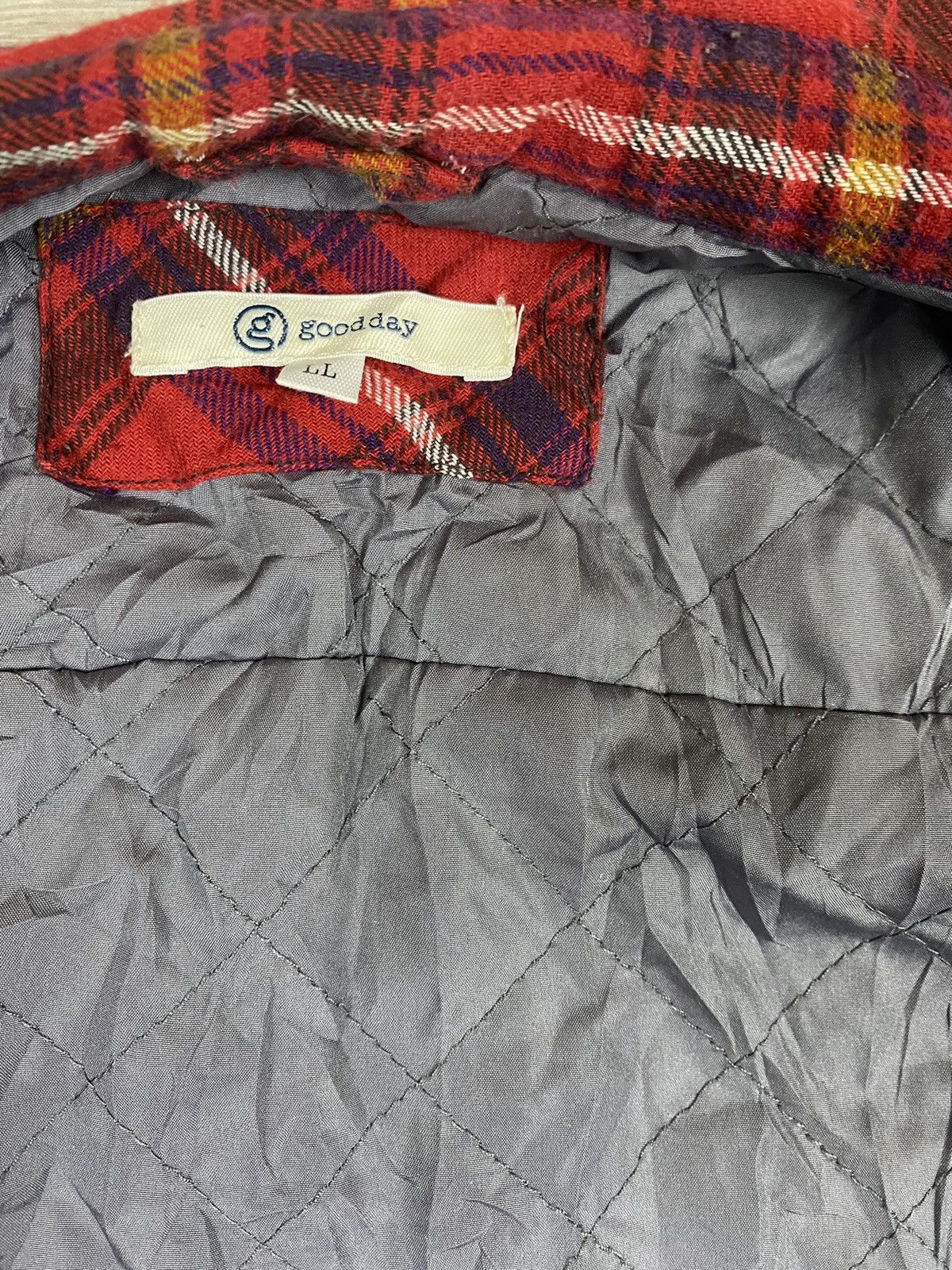 Flannel Vintage Good Day Shadow Plaids Checkered Puffer Jacket Size US L / EU 52-54 / 3 - 10 Thumbnail