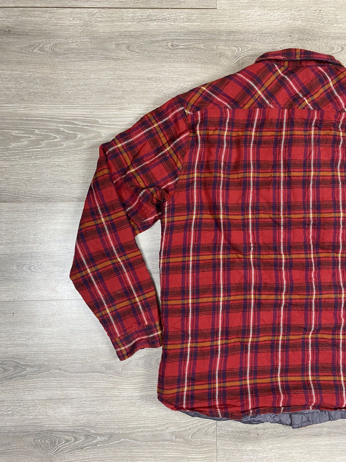 Flannel Vintage Good Day Shadow Plaids Checkered Puffer Jacket Size US L / EU 52-54 / 3 - 14 Thumbnail