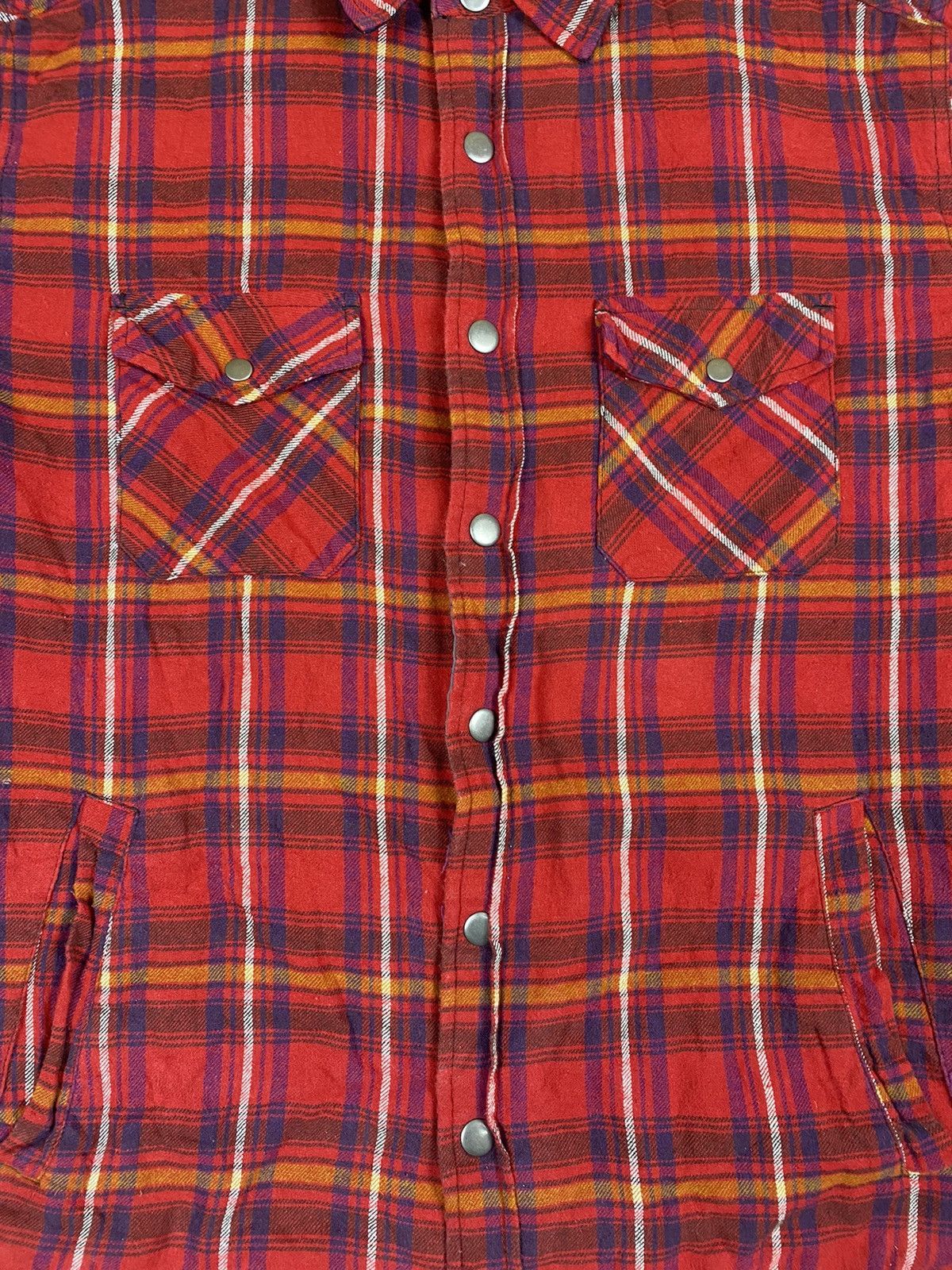 Flannel Vintage Good Day Shadow Plaids Checkered Puffer Jacket Size US L / EU 52-54 / 3 - 5 Thumbnail