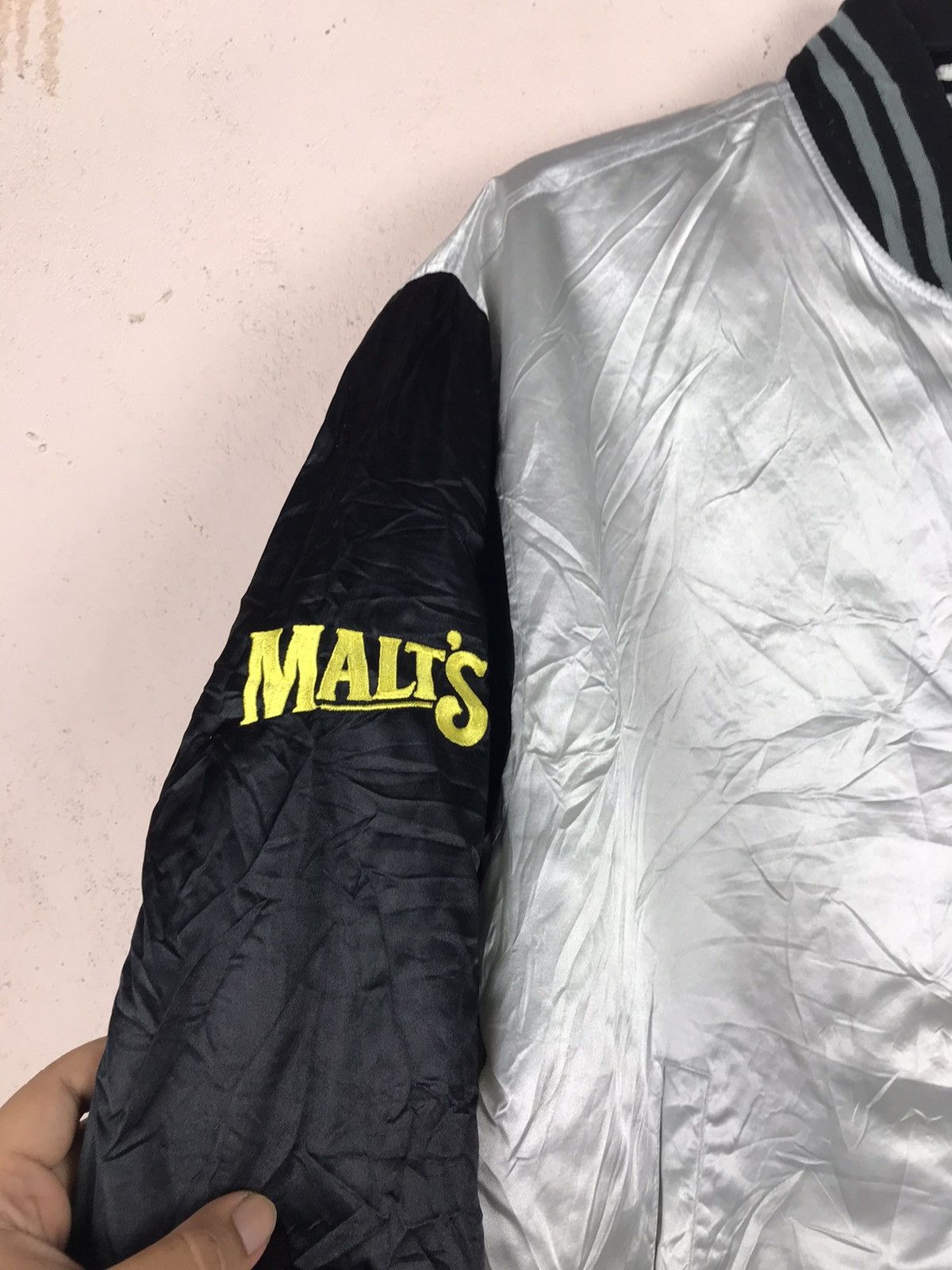 Vintage Vintage 90's Malts Baseball Team bomber jacket Size US M / EU 48-50 / 2 - 7 Thumbnail