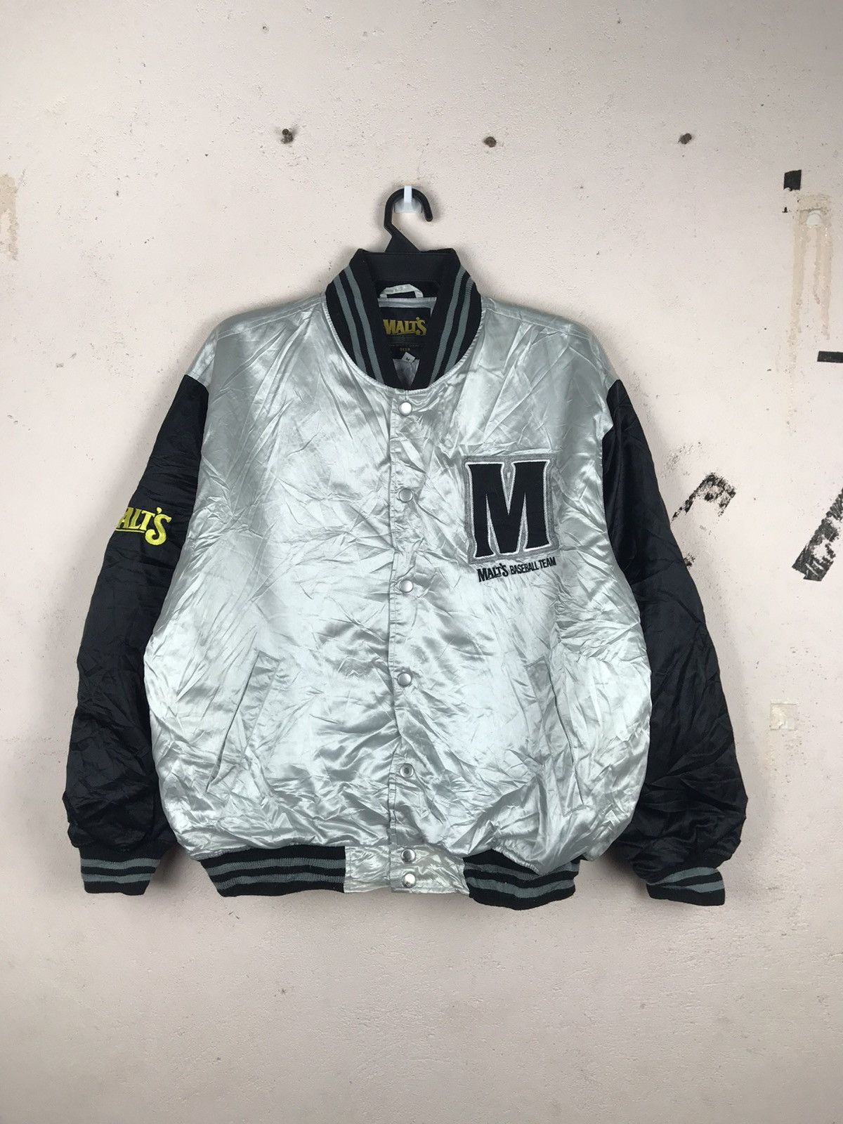 Vintage Vintage 90's Malts Baseball Team bomber jacket Size US M / EU 48-50 / 2 - 1 Thumbnail