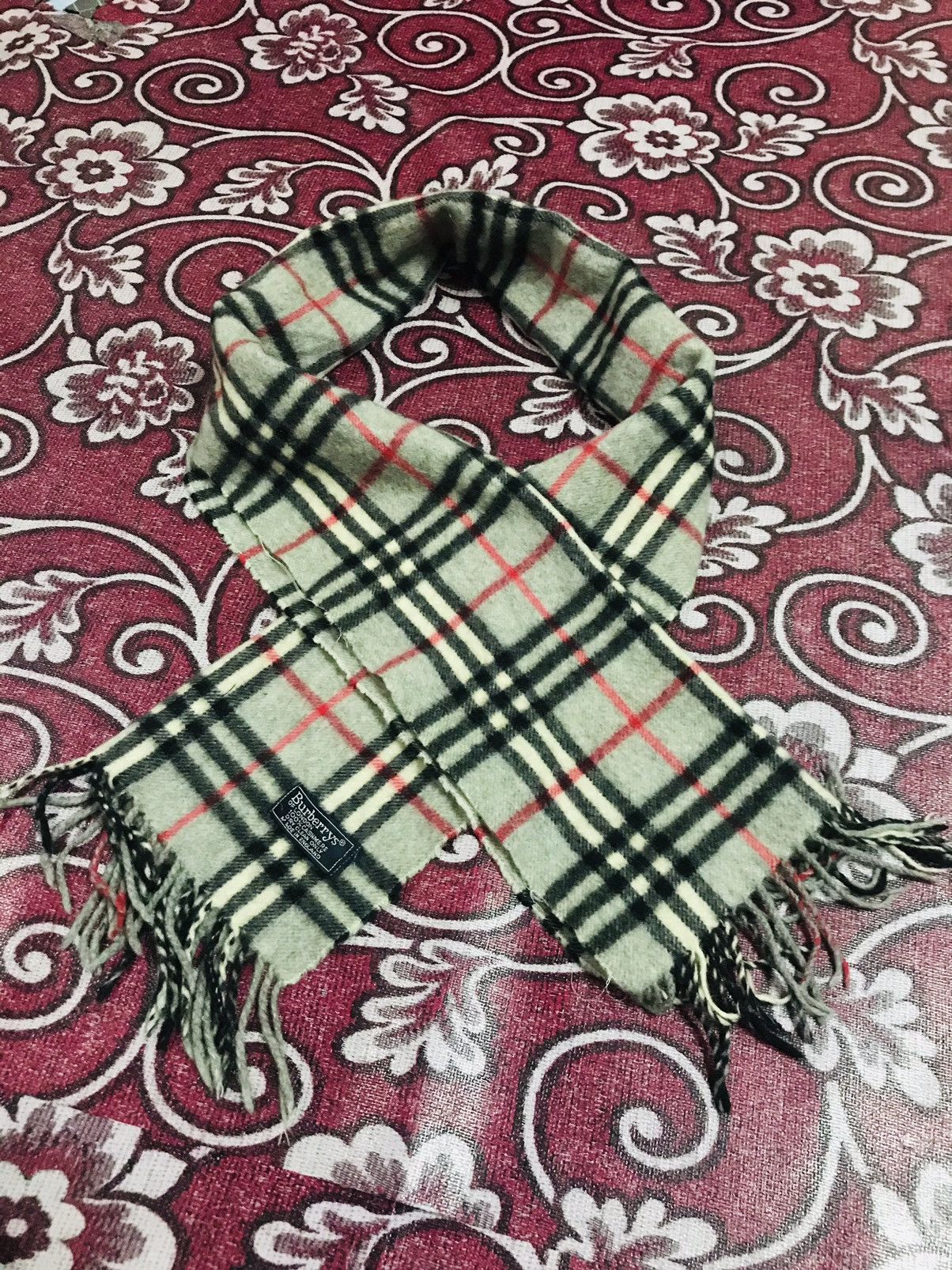Burberry × Japanese Brand × Vintage Burberry Brit Checked Wool Big Muffler Scarve Size ONE SIZE - 5 Thumbnail