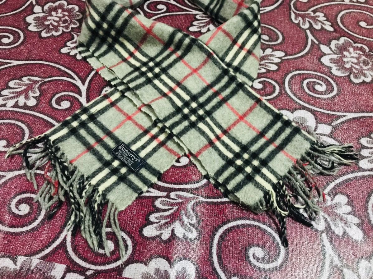 Burberry × Japanese Brand × Vintage Burberry Brit Checked Wool Big Muffler Scarve Size ONE SIZE - 4 Thumbnail