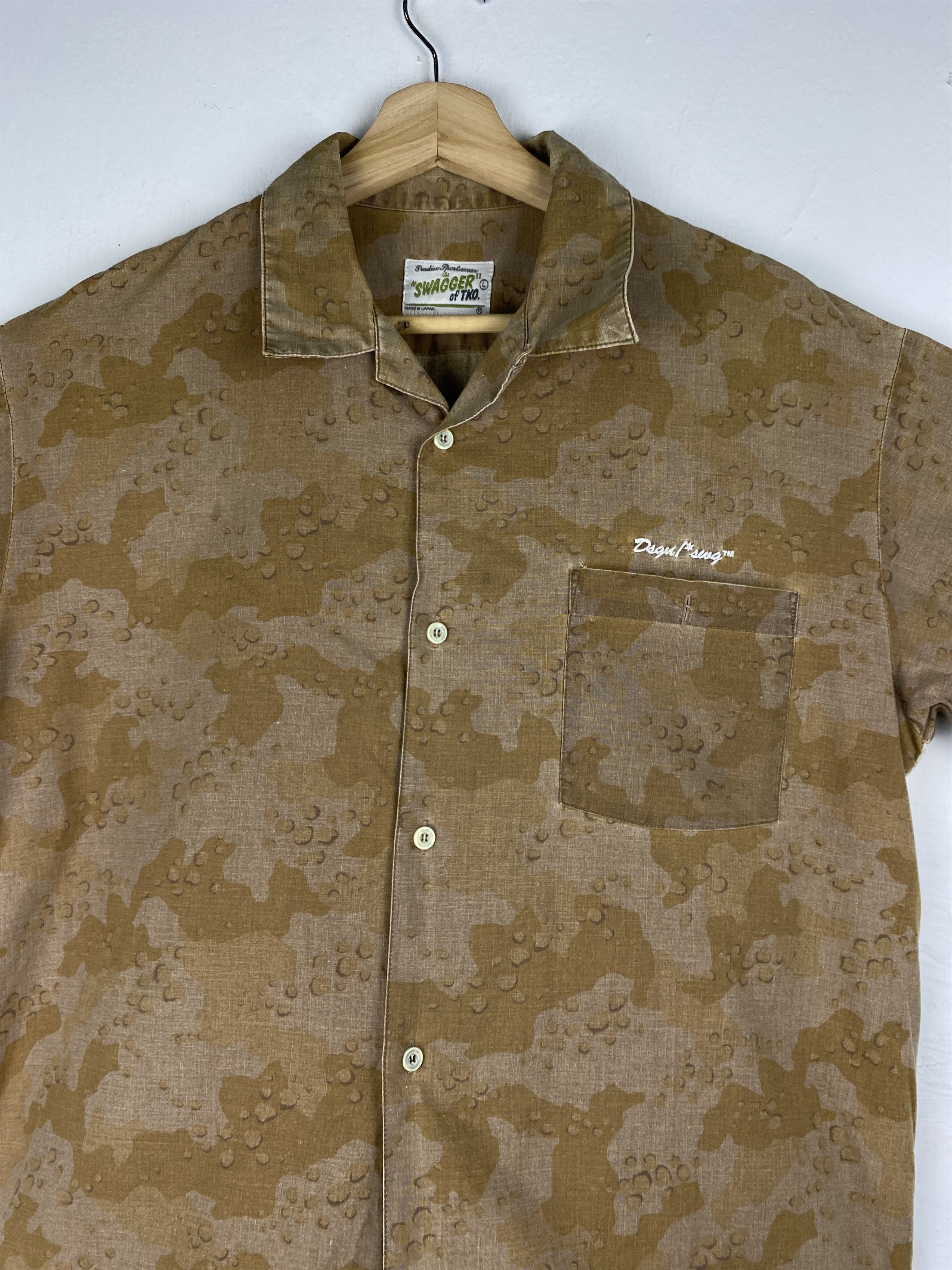 Flannel Vintage Swagger Military Camo Button Up Shirts Size US L / EU 52-54 / 3 - 4 Thumbnail