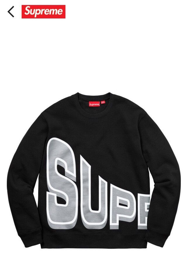 Supreme Supreme Side Arc Crewneck Black | Grailed