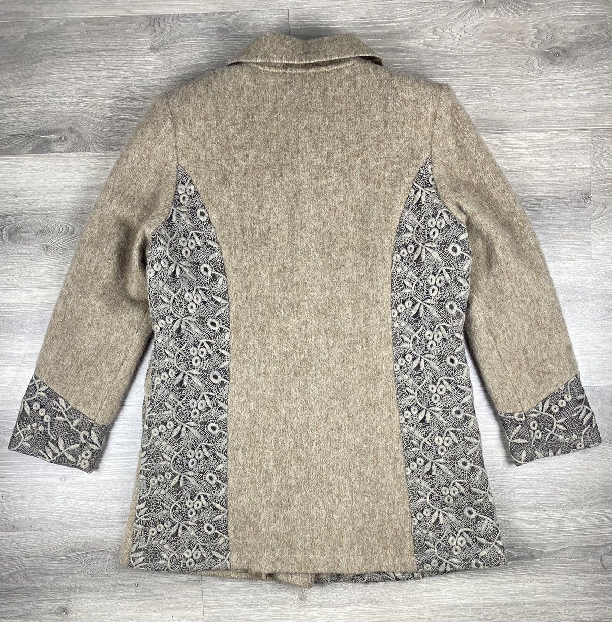 Japanese Brand Bi Bi Tokyo Wool Jacket Flowered Sashiko Coats Button Up Size M / US 6-8 / IT 42-44 - 5 Thumbnail