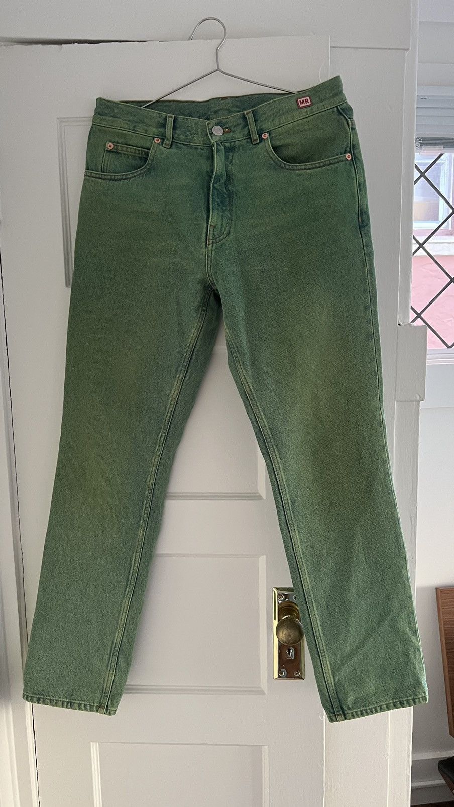 Martine Rose Lime Green Denim Jeans Size US 30 / EU 46 - 2 Thumbnail