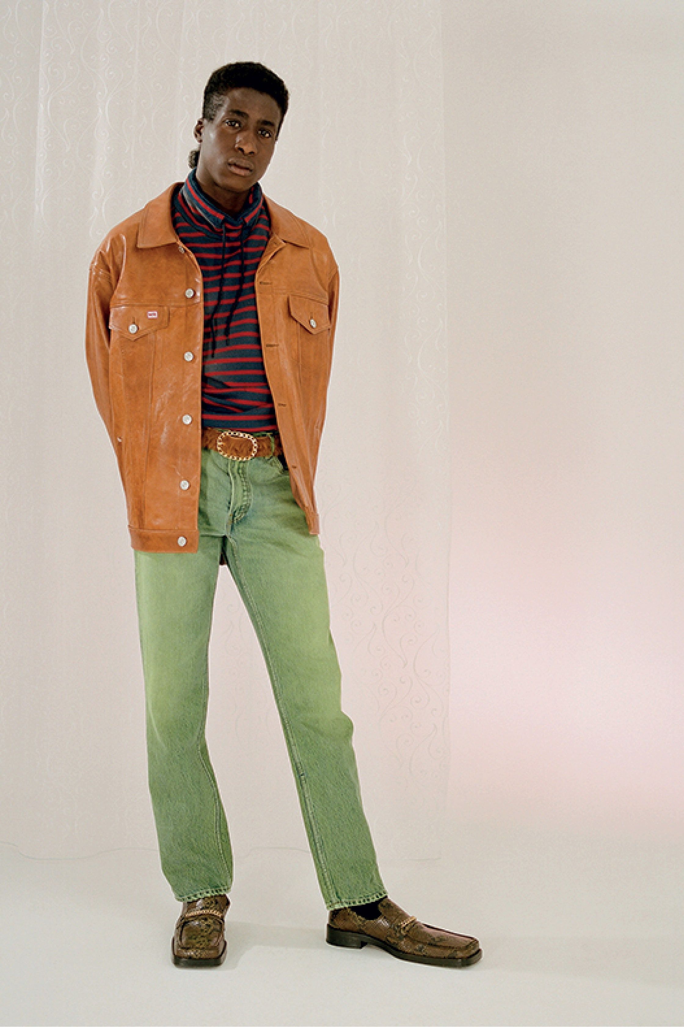 Martine Rose Lime Green Denim Jeans Size US 30 / EU 46 - 7 Thumbnail