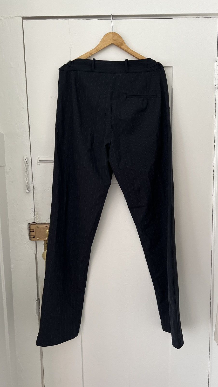 GmbH Navy Pinstriped Oversized Trousers Size US 32 / EU 48 - 2 Thumbnail