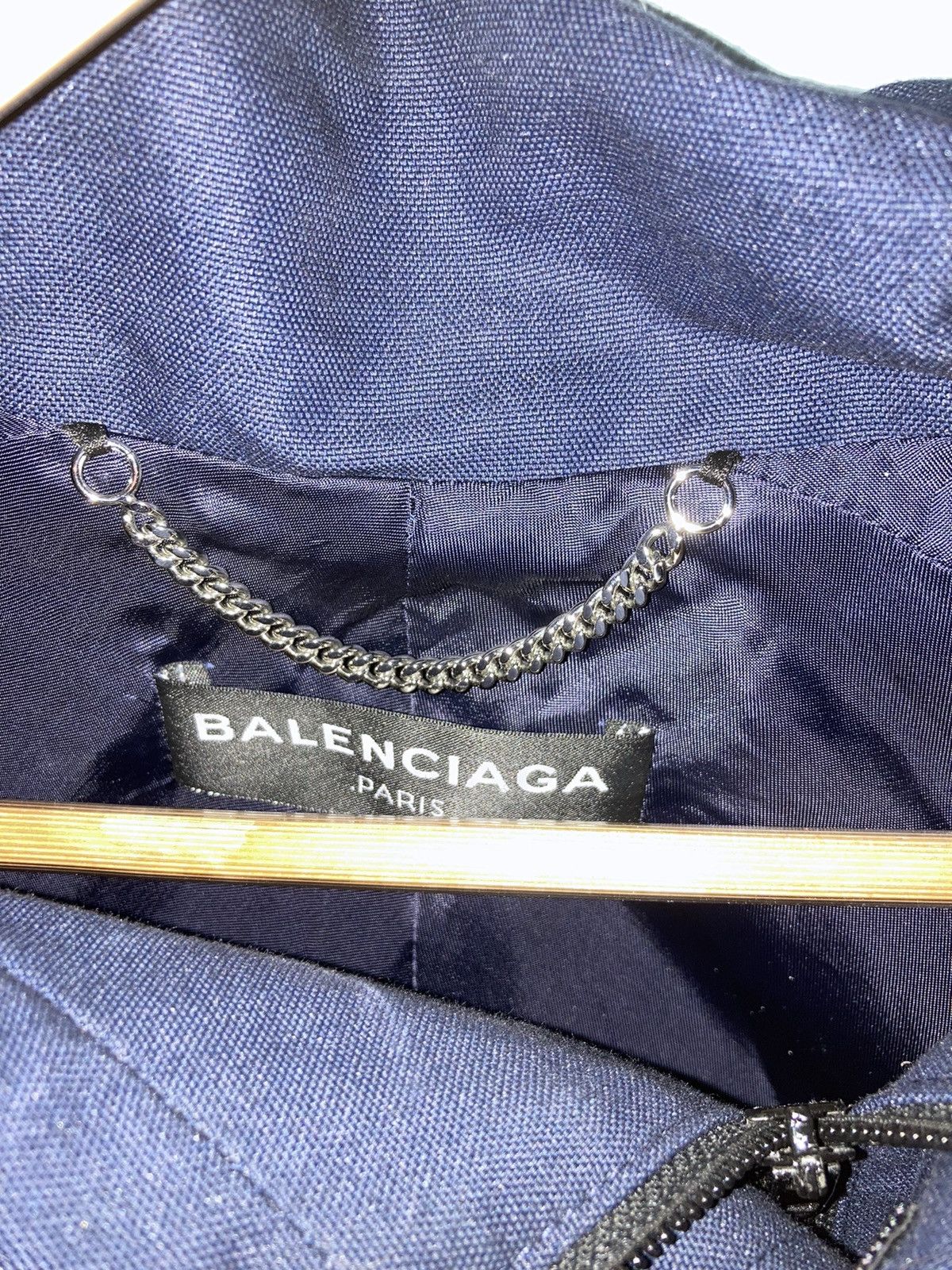 Balenciaga Navy/Black Cropped Parka Jacket Size US M / EU 48-50 / 2 - 3 Thumbnail